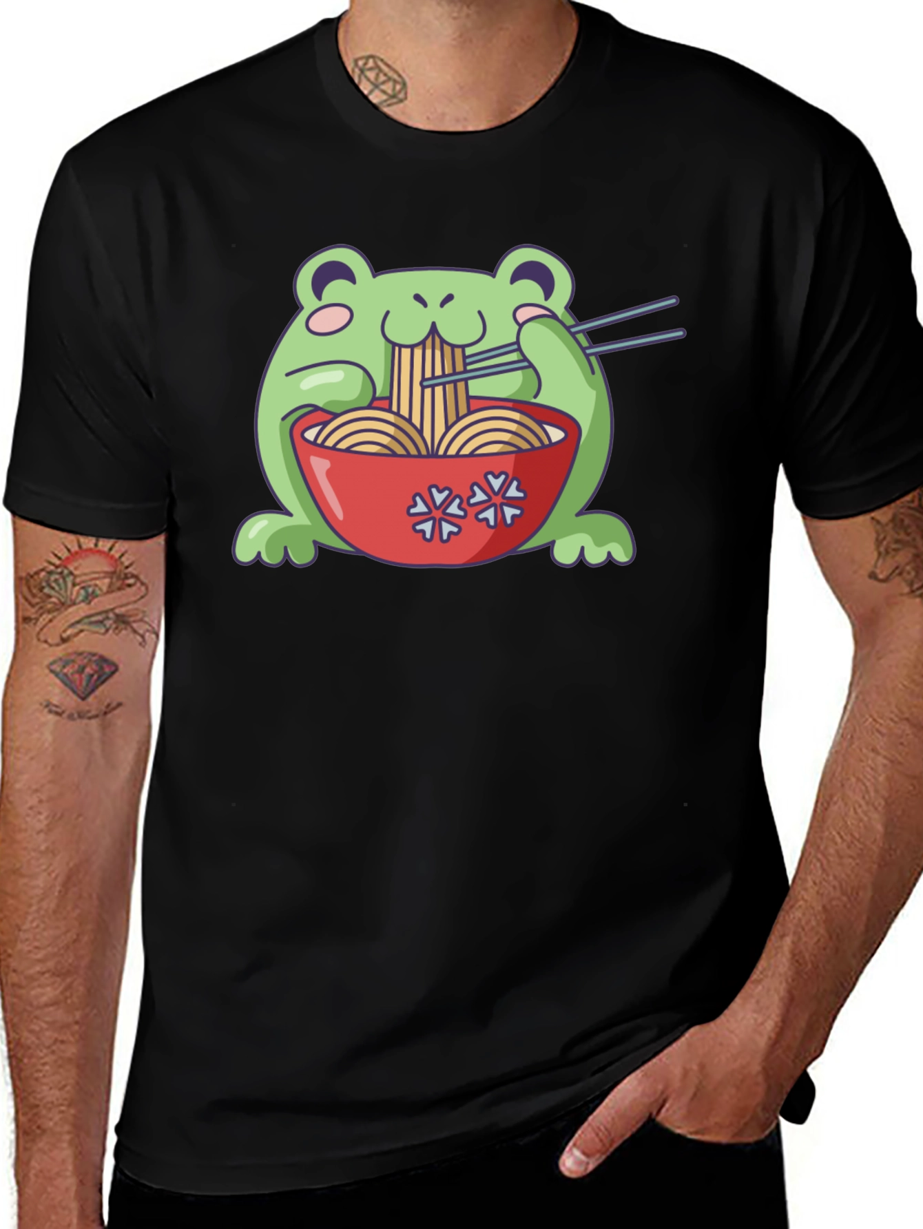 Variant 29 of Frog Ramen T-Shirt - Cute Kawaii Noodles