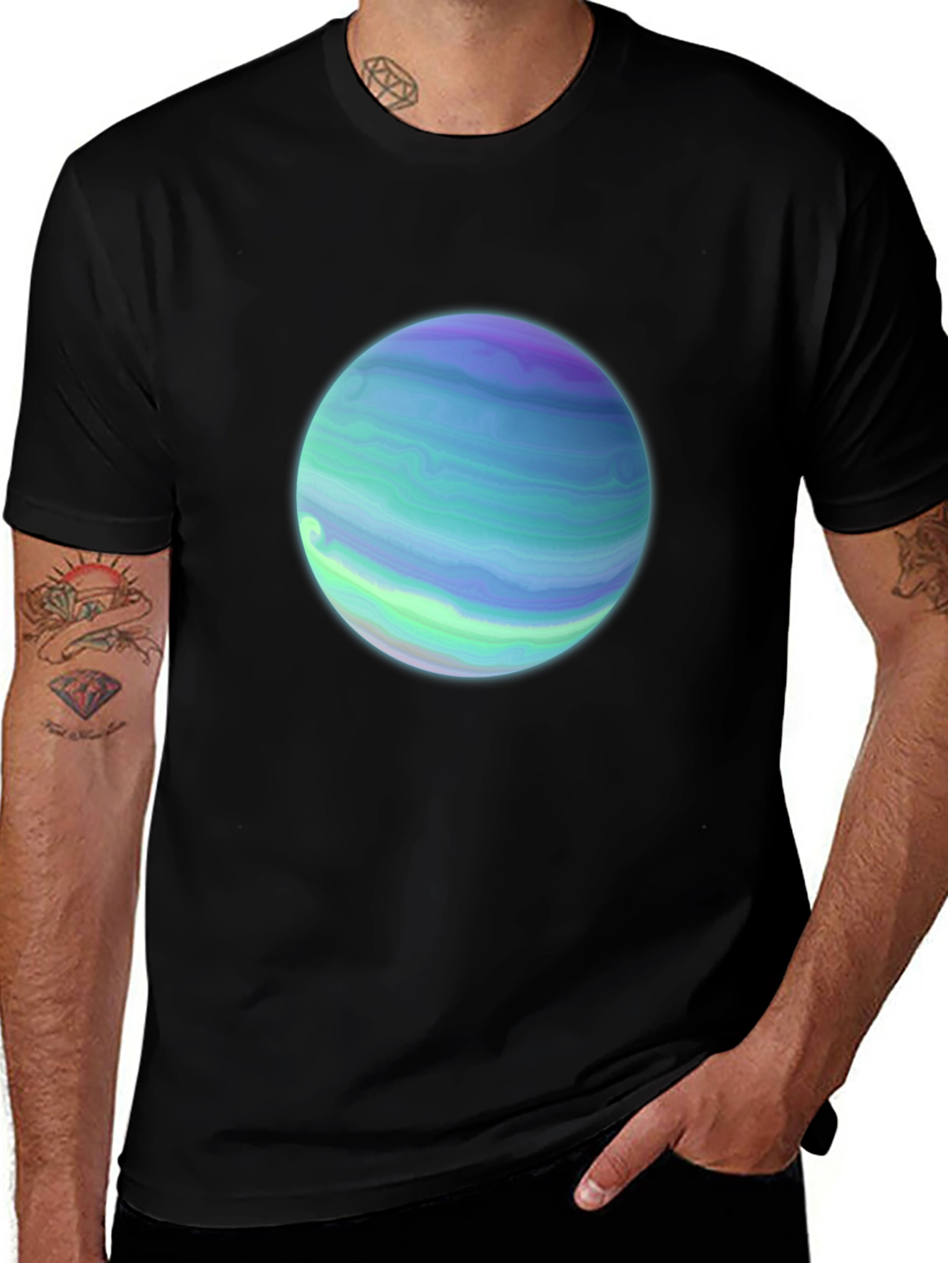 Variant 20 of Planet Graphic Tee - Casual Style