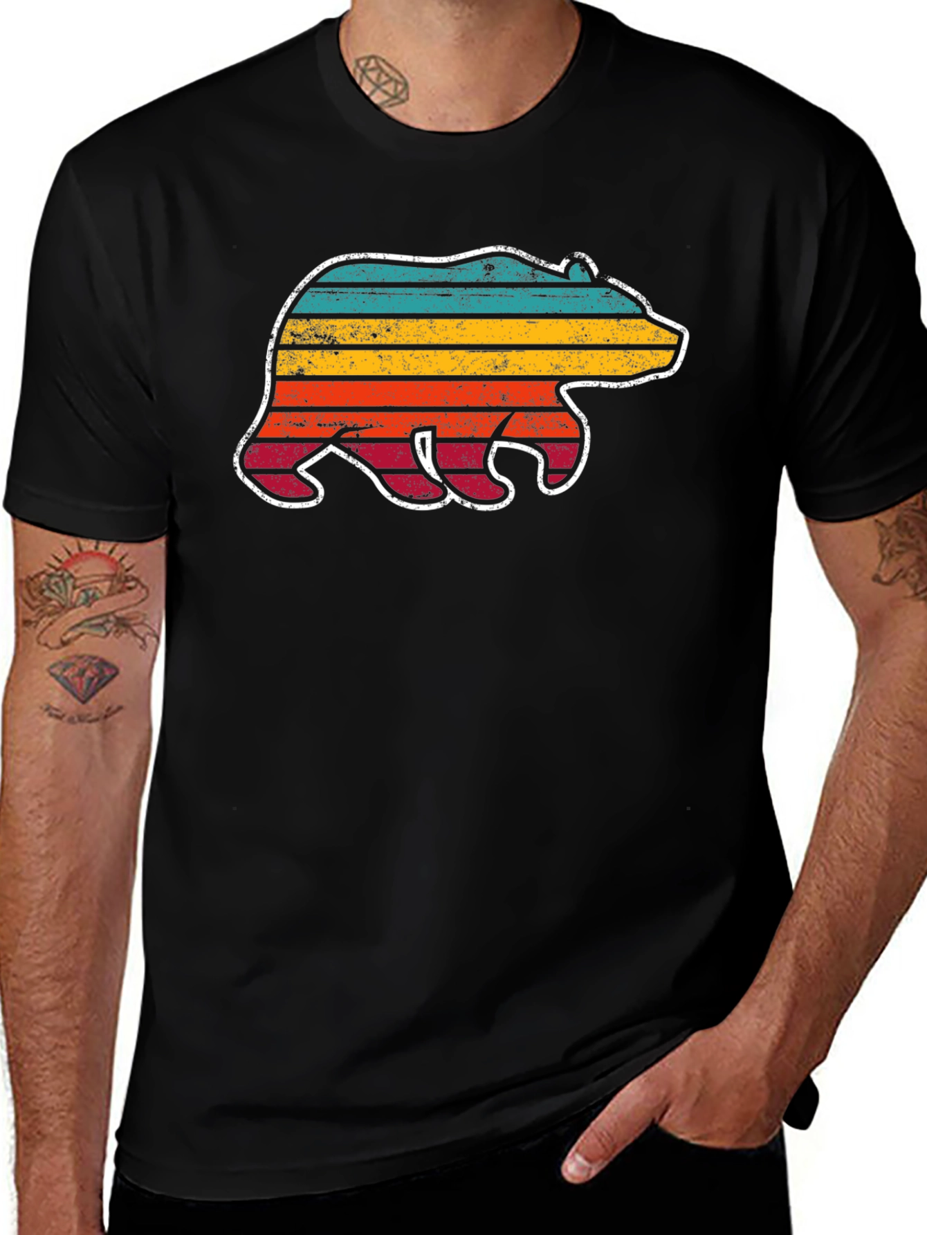 Variant 12 of Retro Bear Graphic Tee - Vintage Style Cotton T-Shirt