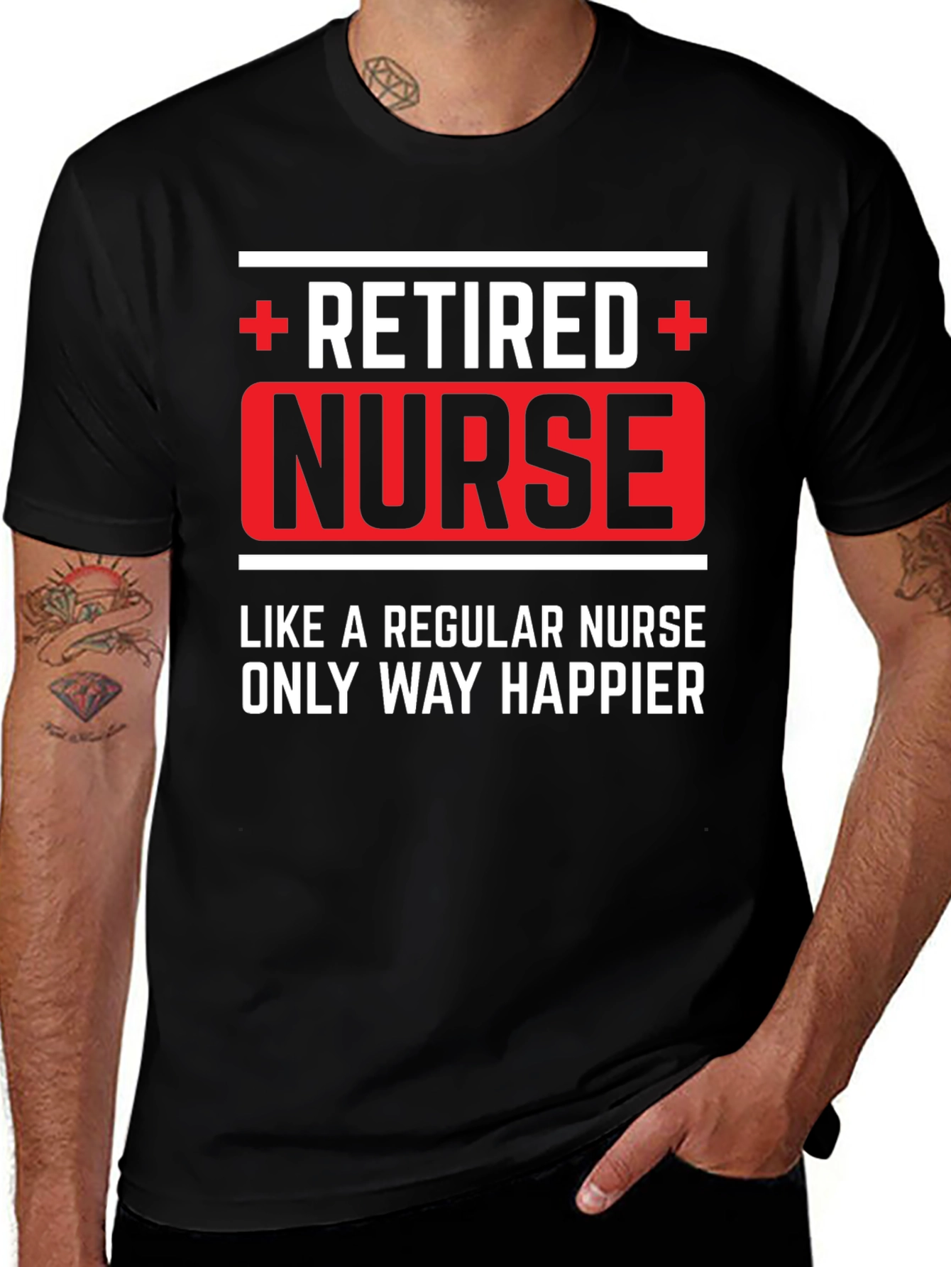Variant 19 of Retired Nurse T-Shirt - Happier Than Regular!