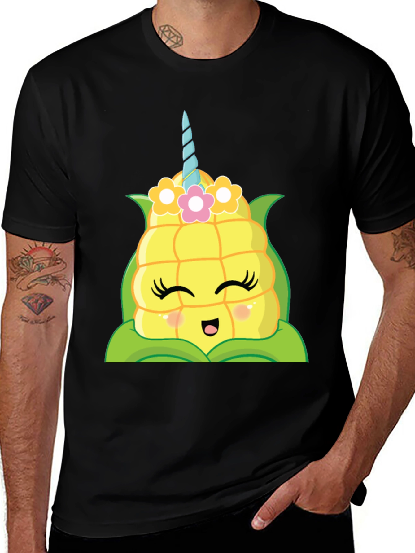 Variant 9 of Corn Unicorn Graphic Tee - Funny Cartoon Food Shirt
