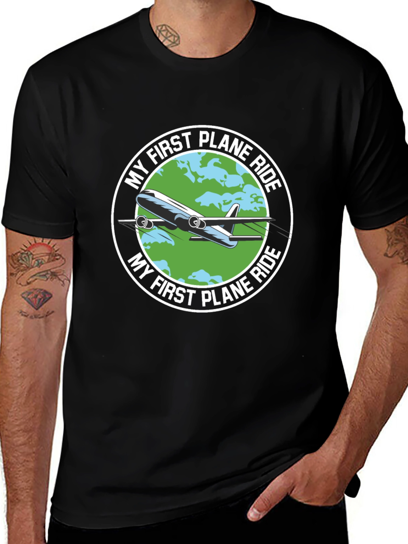 Variant 19 of My First Plane Ride Graphic Tee - Aviation T-Shirt