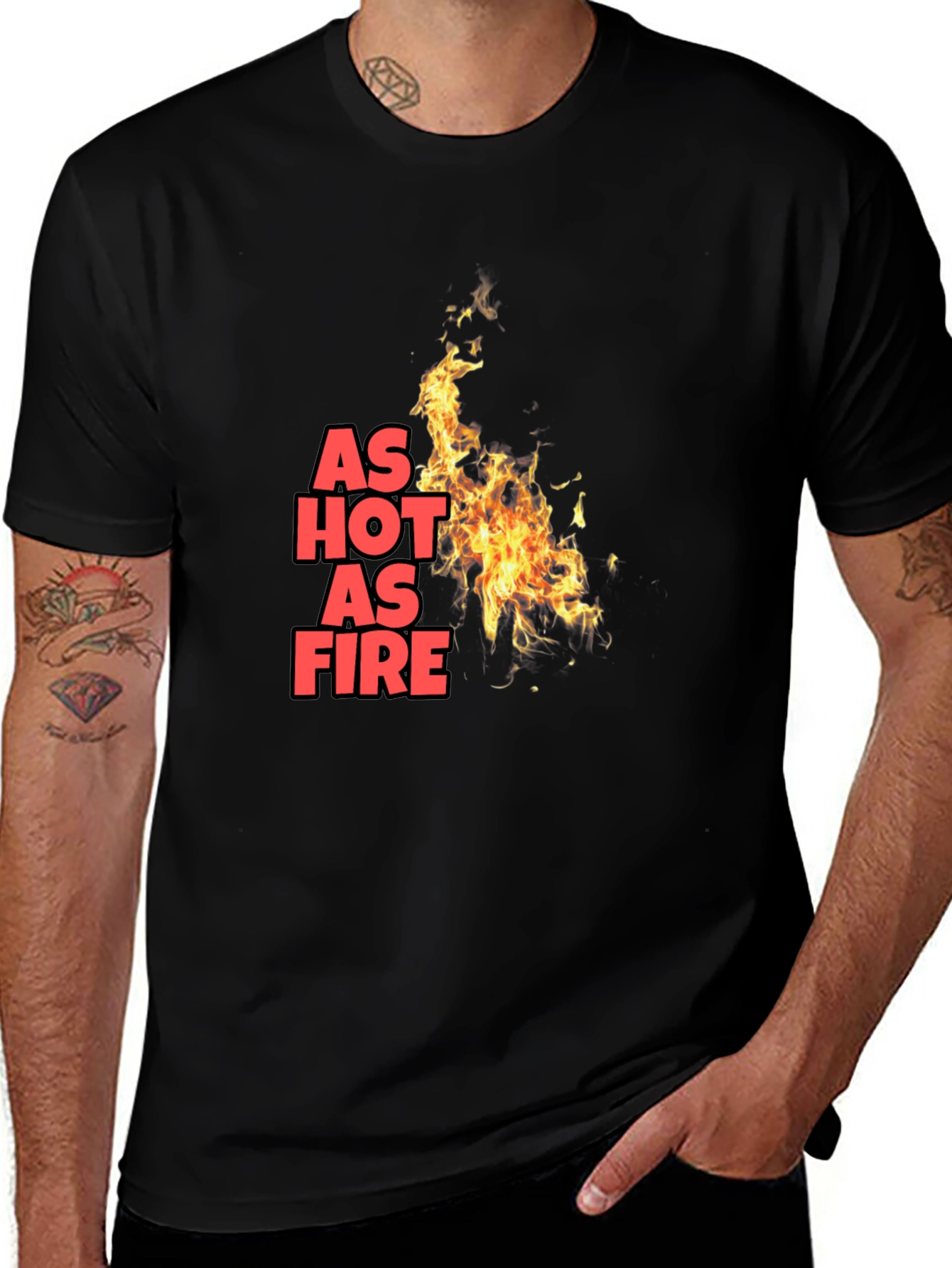 Variant 14 of As Hot As Fire T-Shirt - Bold Graphic Tee