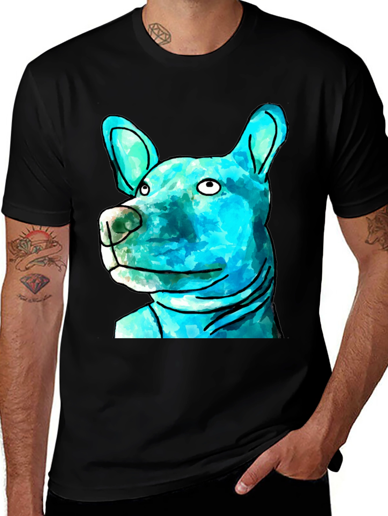 Variant 5 of Dog Graphic Print T-Shirt