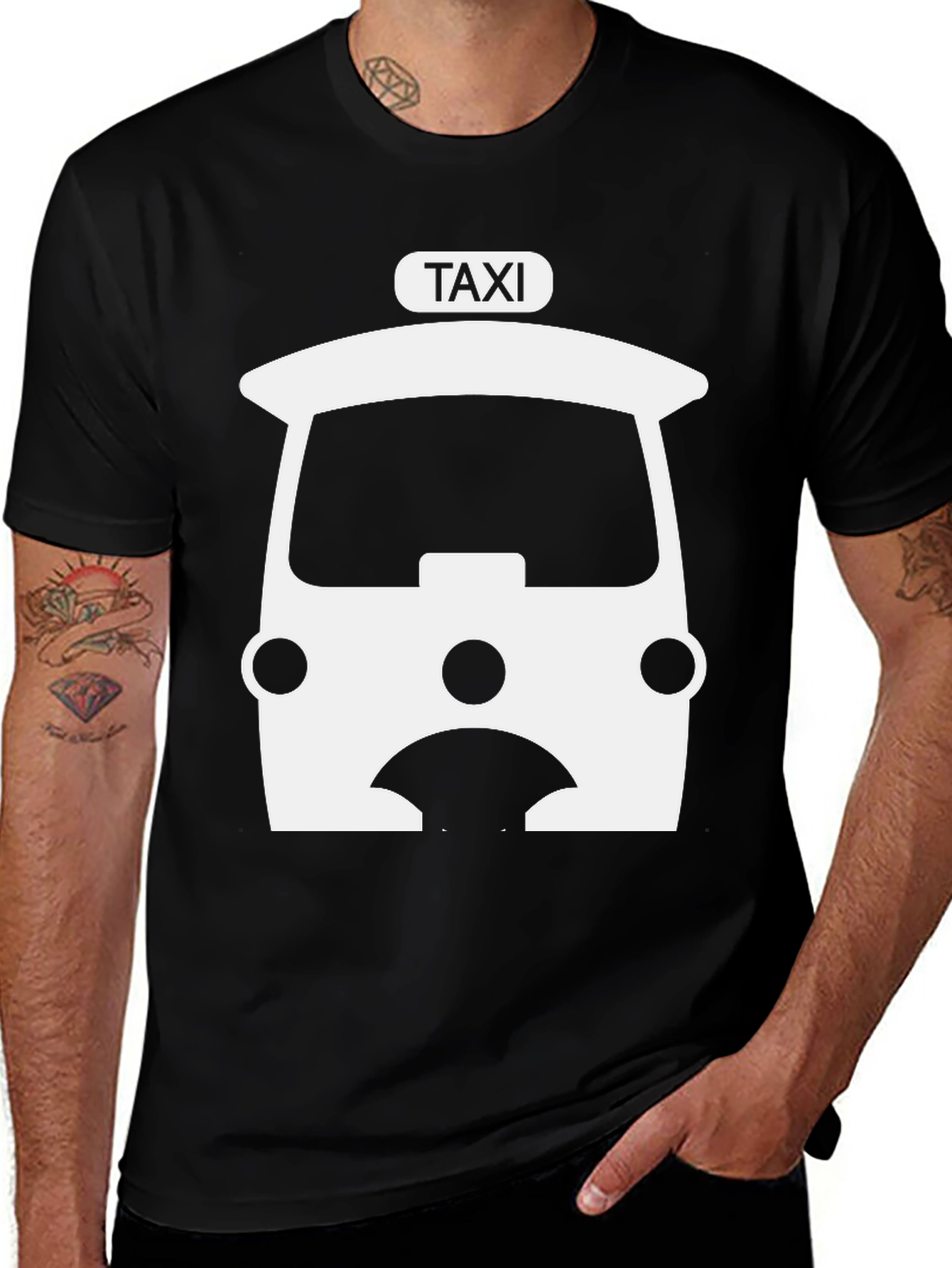 Variant 5 of Taxi Graphic Tee - Black