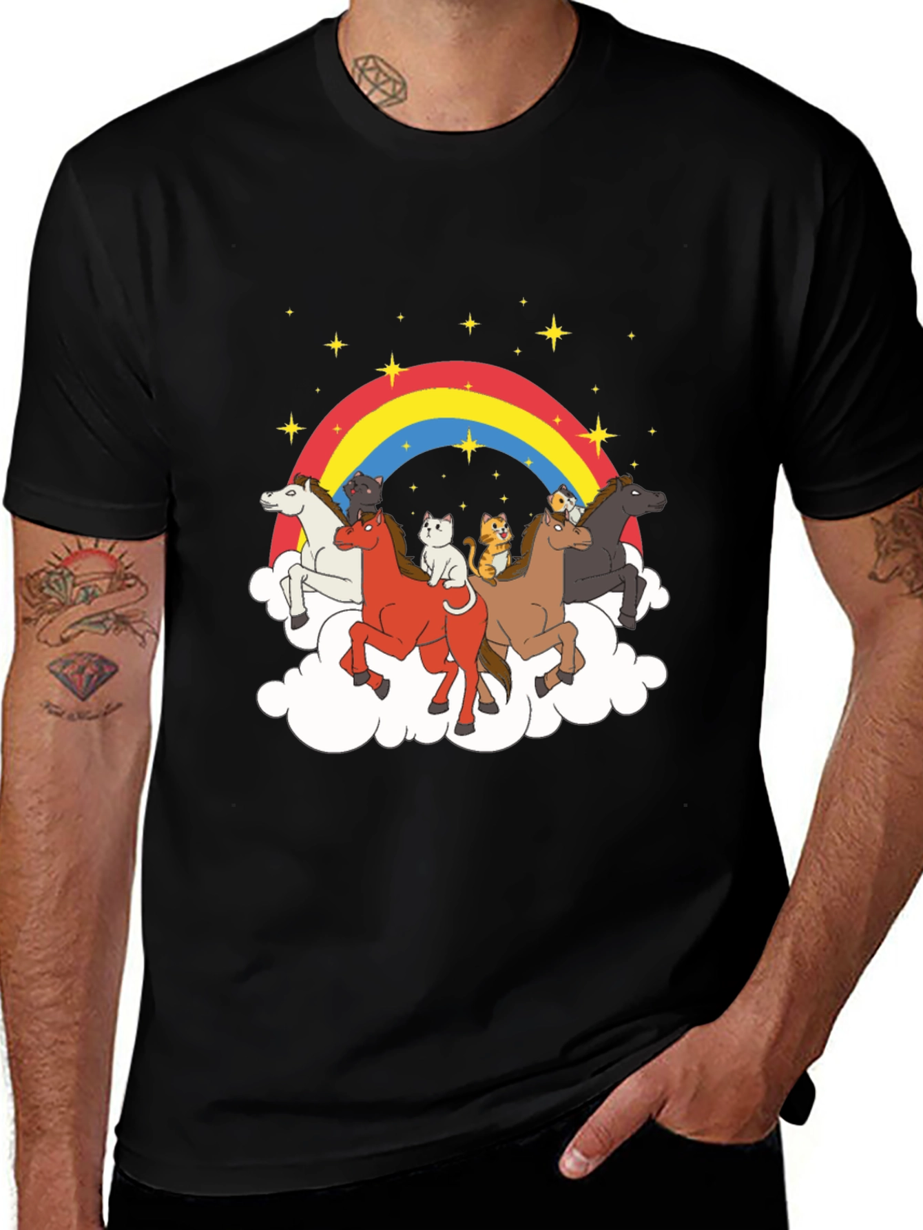 Variant 19 of Rainbow Cats and Horses T-Shirt