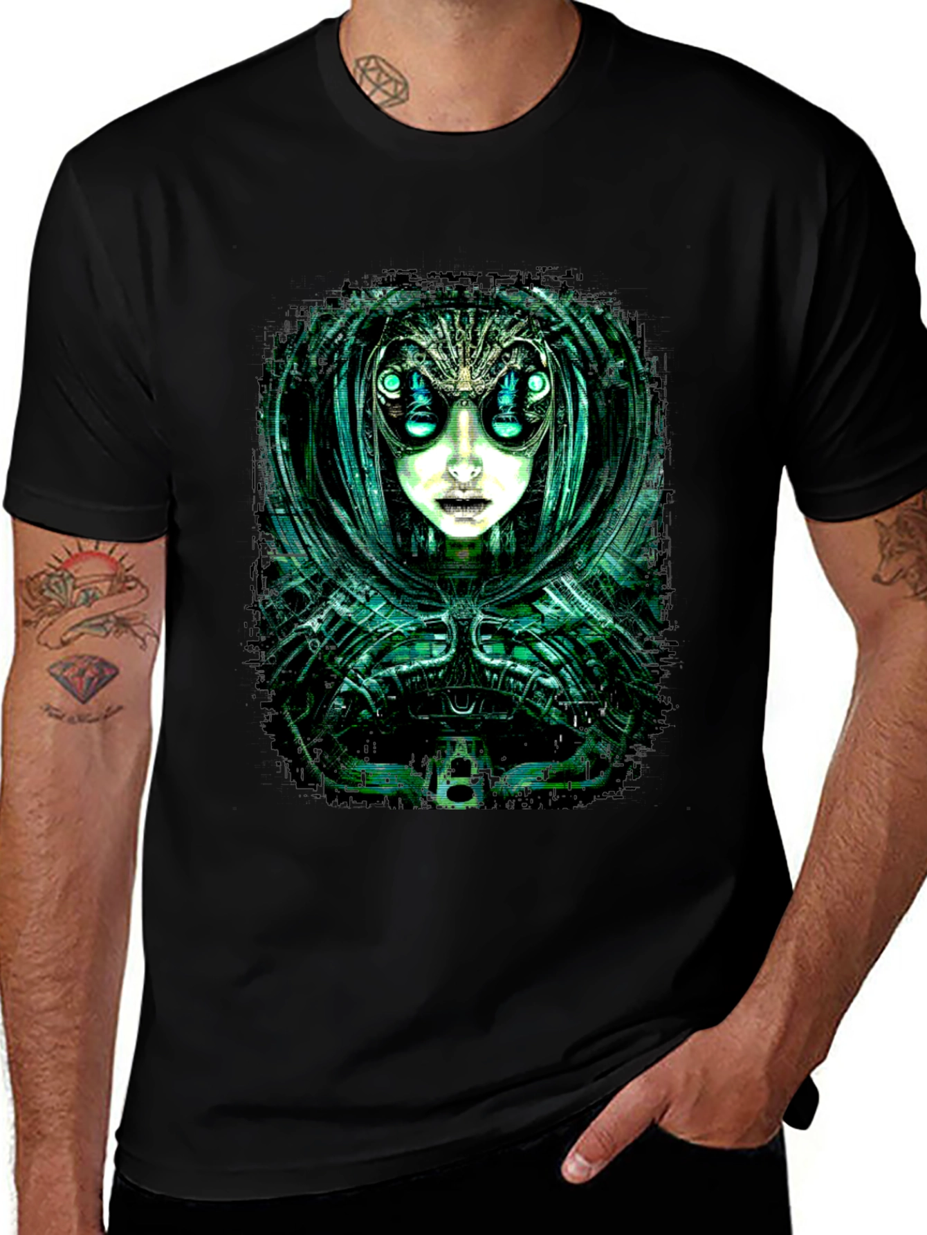 Variant 25 of Cyberpunk Alien Graphic Tee