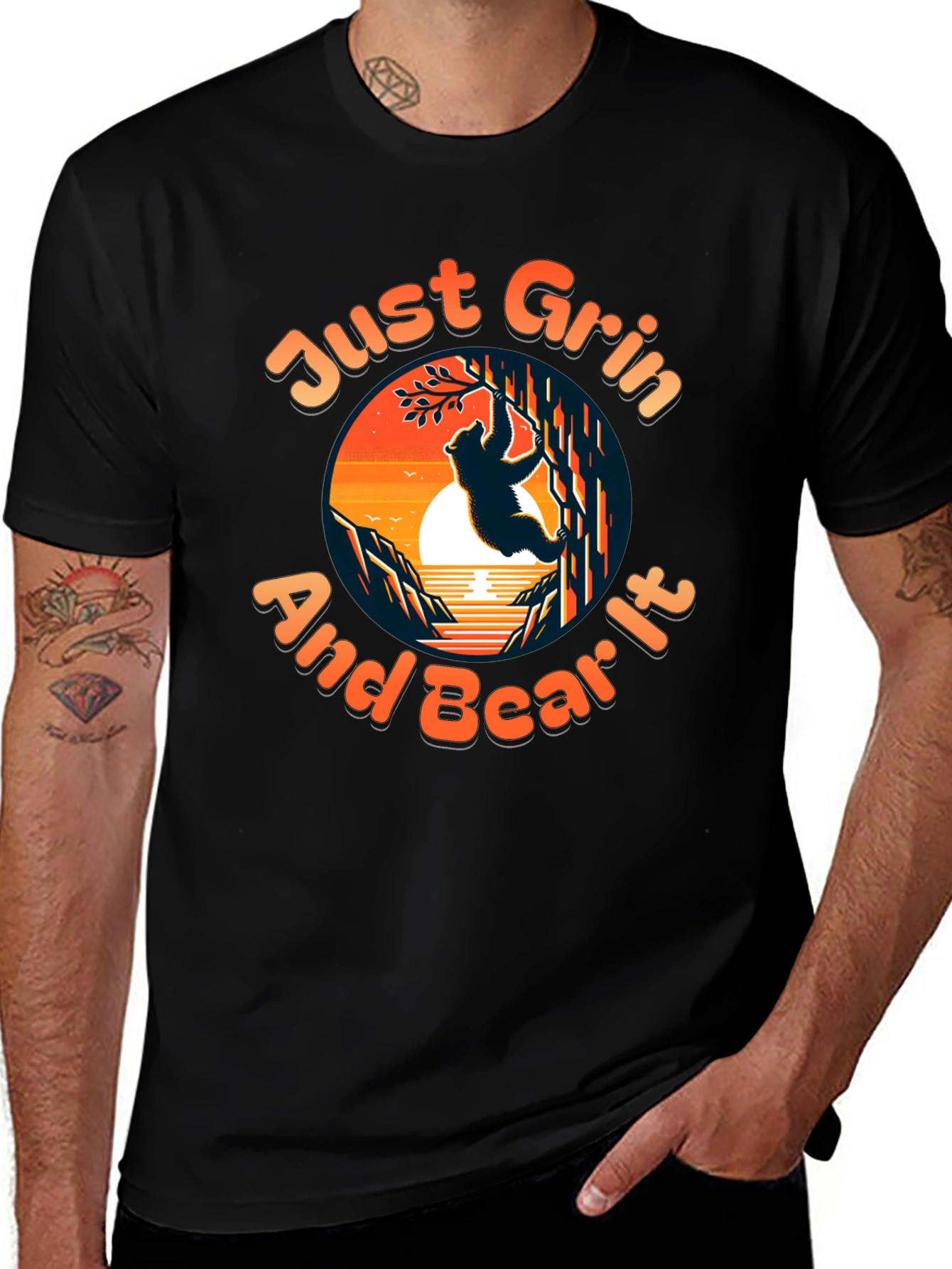 Variant 21 of Just Grin and Bear It Graphic Tee