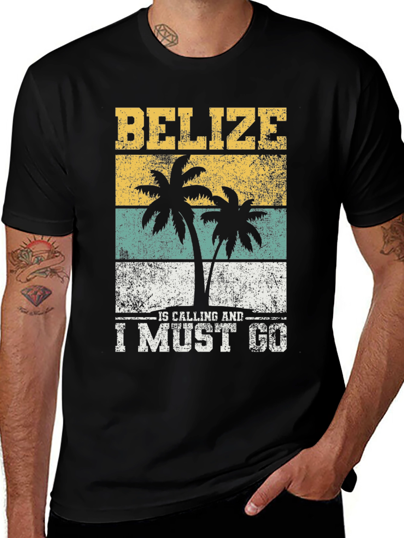 Belize Calling Graphic Tee - Tropical Vacation Shirt