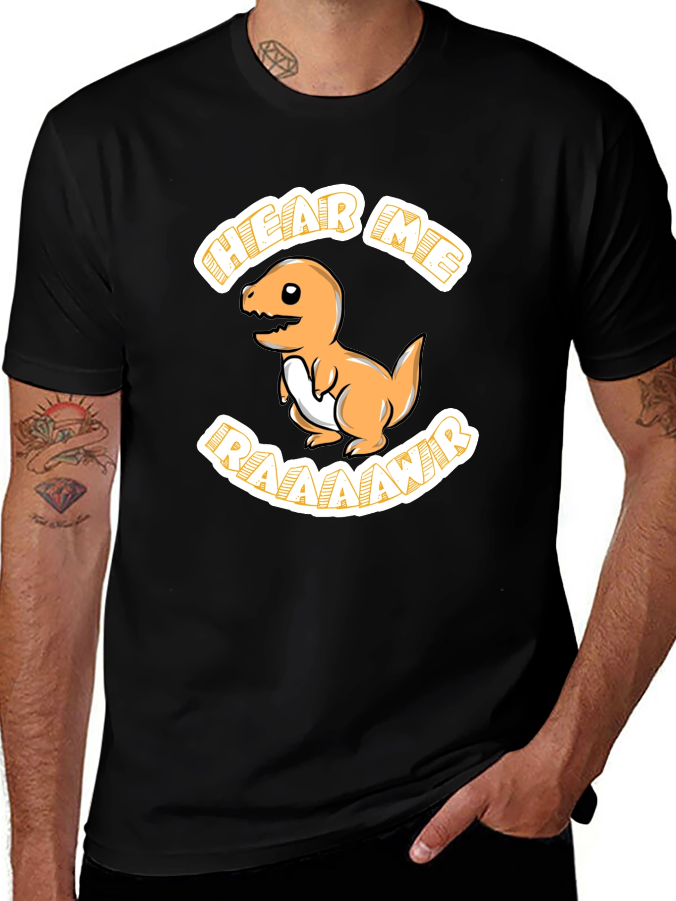 Hear Me Raaaawr Dinosaur Graphic Tee