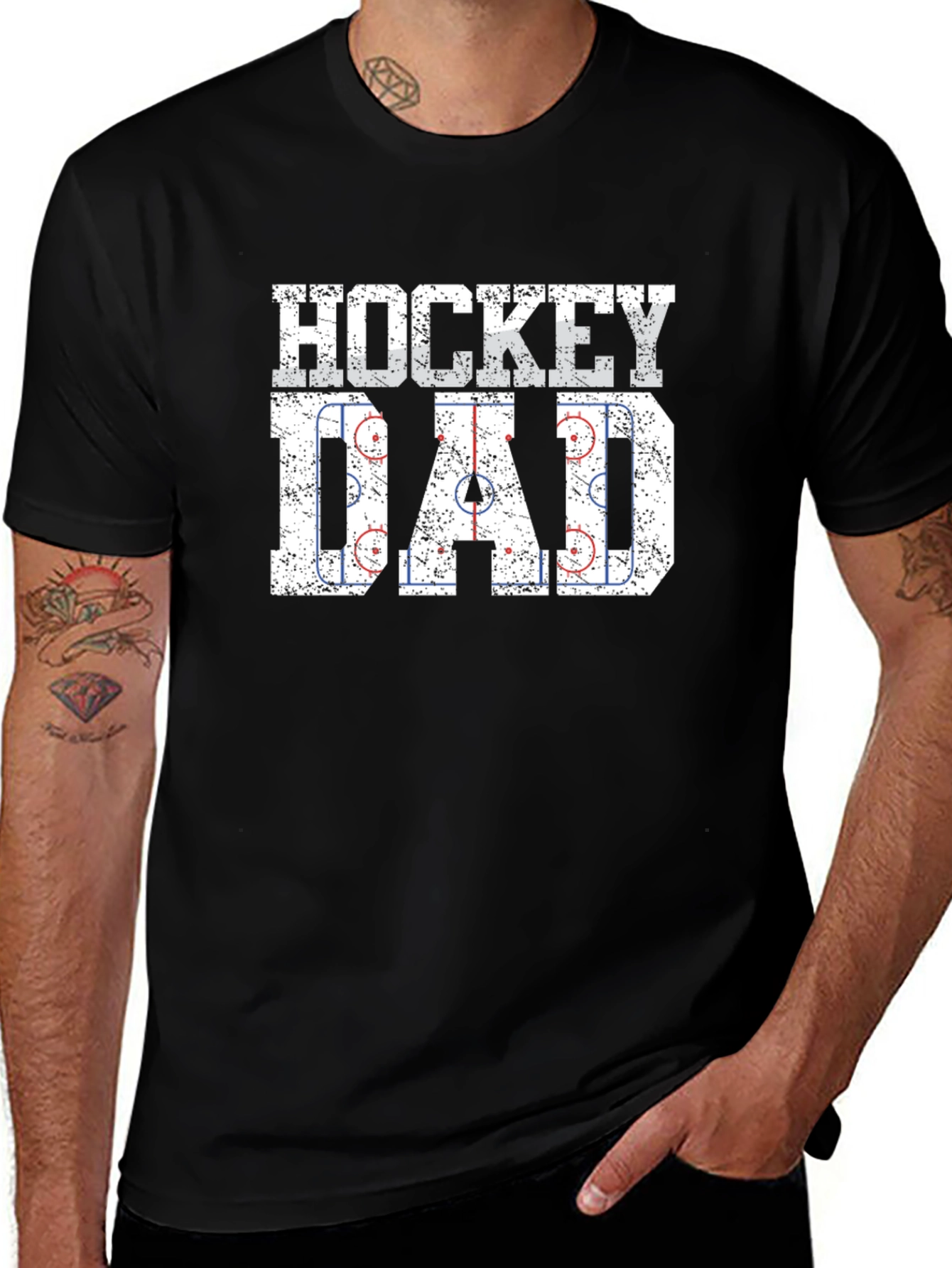 Variant 7 of Hockey Dad Graphic T-Shirt - Black
