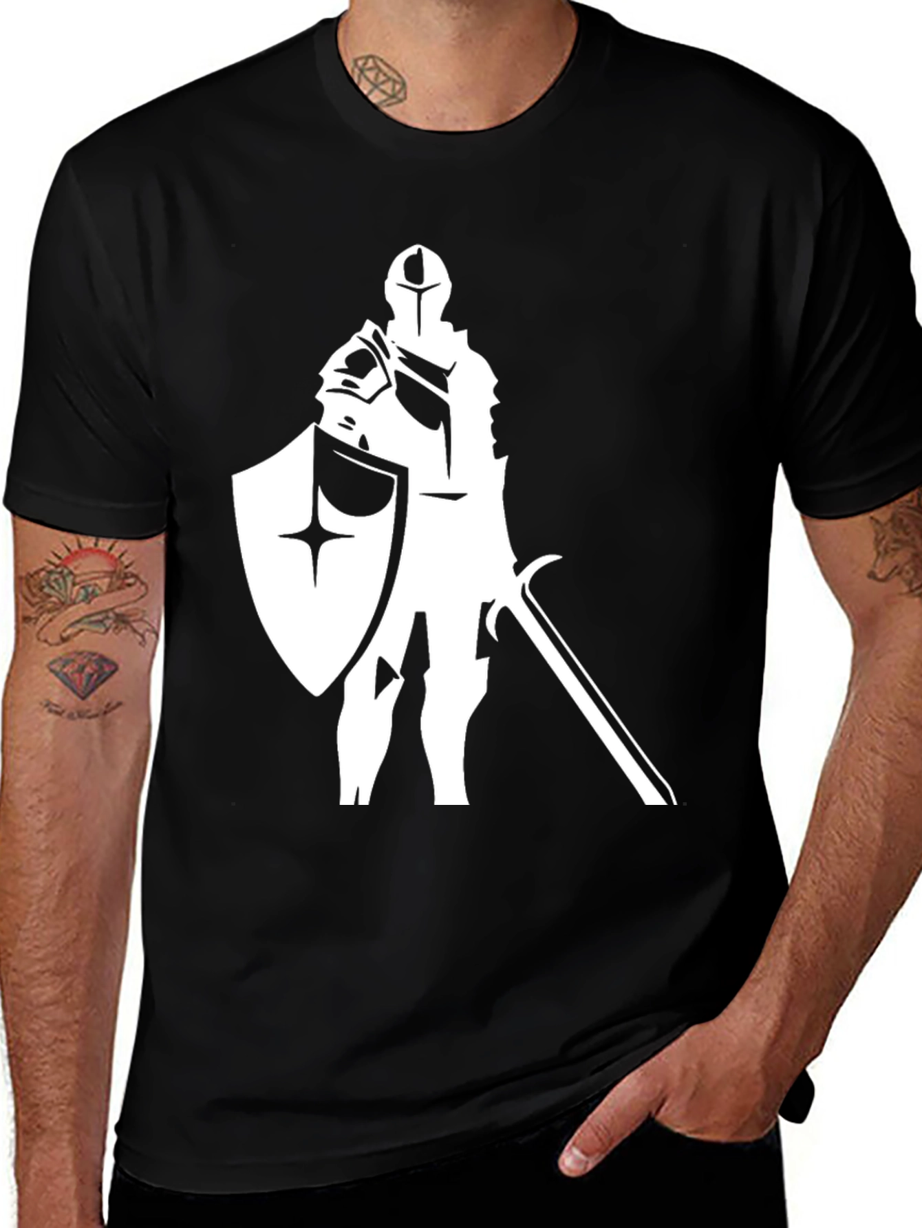 Knight T-Shirt - Black Graphic Tee