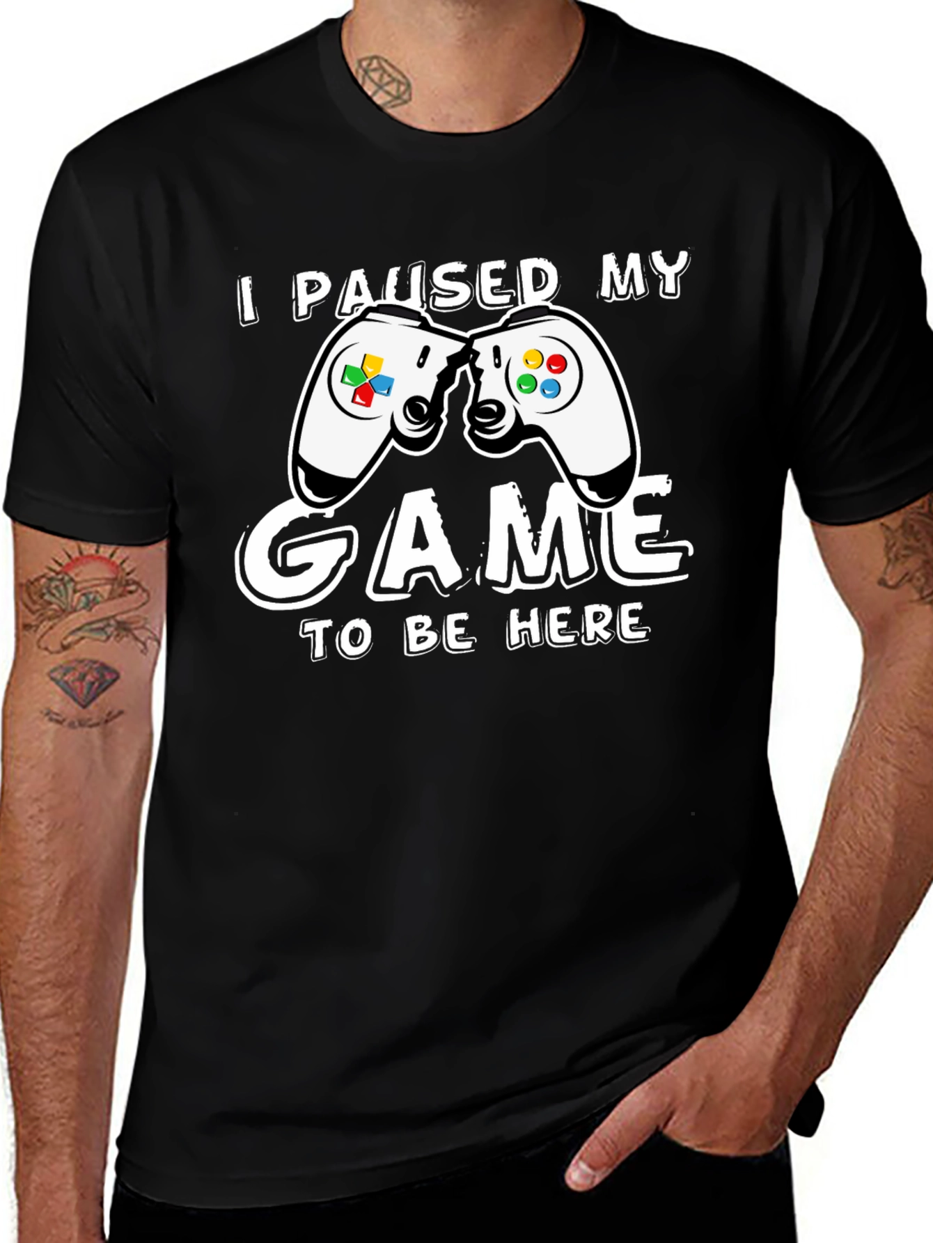 Variant 17 of Gamer T-Shirt: Paused My Game