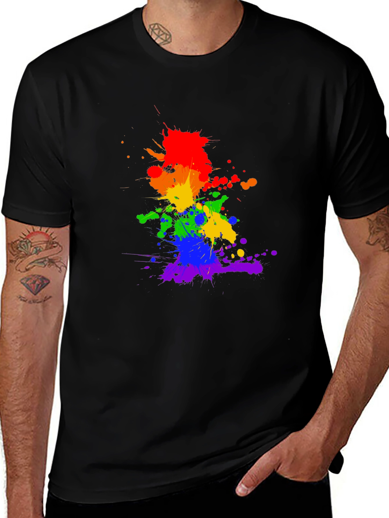 Variant 25 of Rainbow Splatter Tee