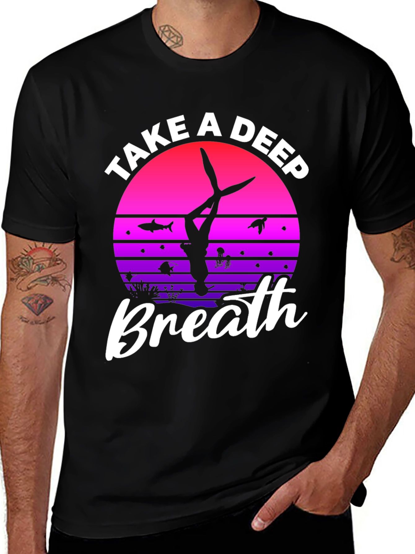 Variant 25 of Take a Deep Breath Scuba Diving T-Shirt