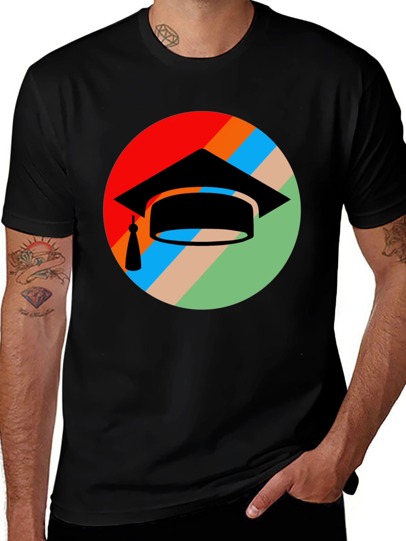 Variant 10 of Graduation Cap Graphic Tee - Celebrate Success!