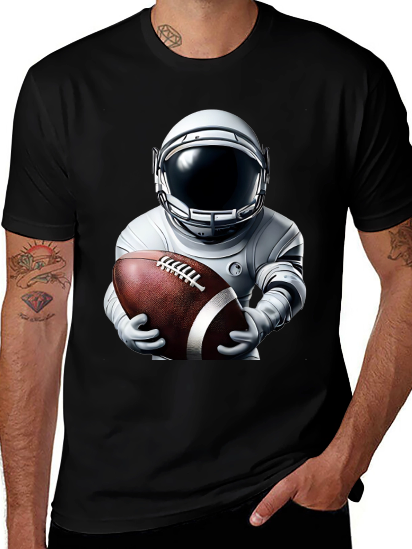 Variant 27 of Astronaut Football Graphic Tee