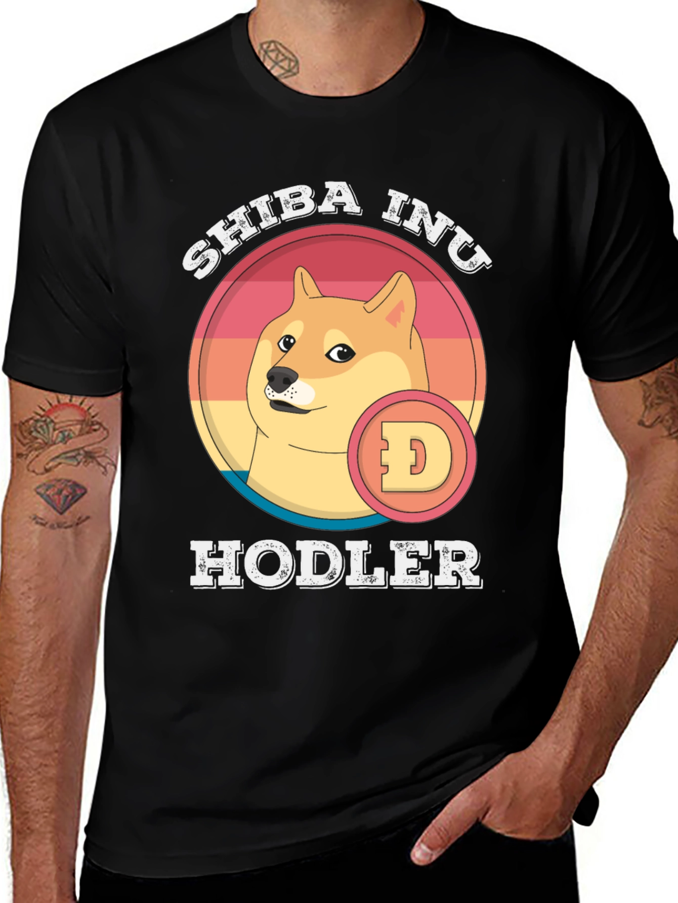 Shiba Inu Hodler Black T-Shirt