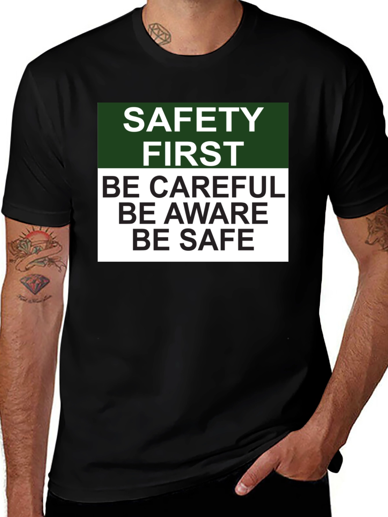 Variant 5 of Safety First Crew Neck T-Shirt