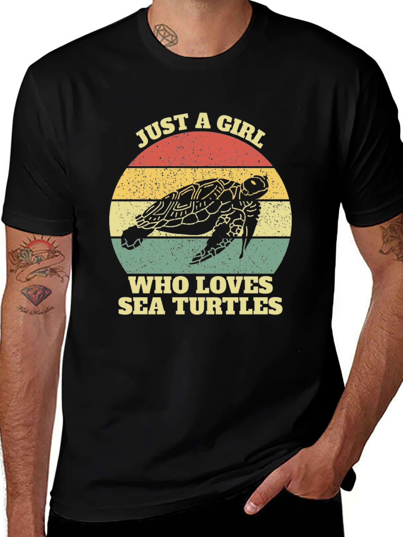 Variant 15 of Sea Turtle Lover T-Shirt - Just a Girl Who Loves Turtles
