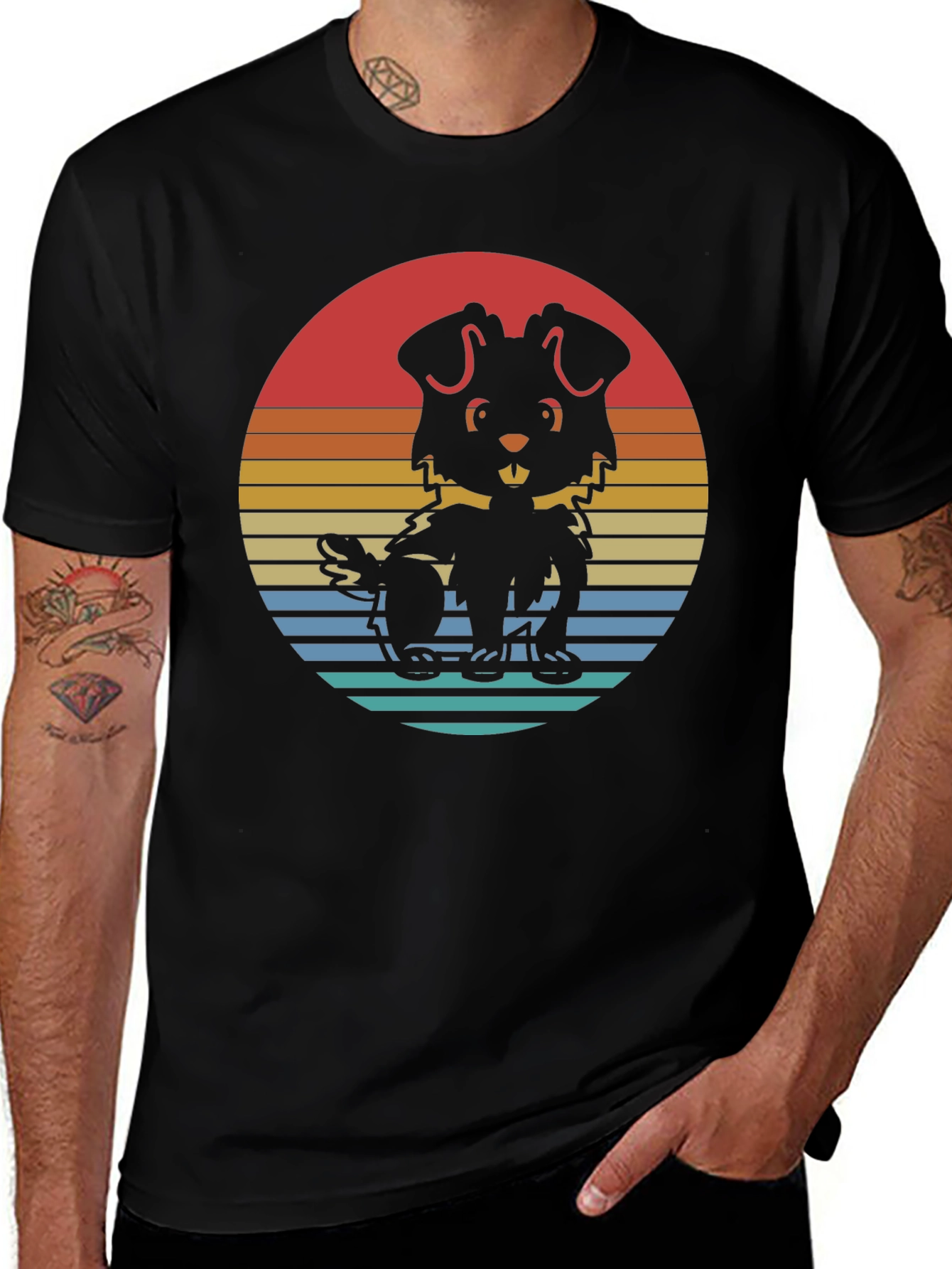Variant 20 of Retro Dog Graphic T-Shirt - Comfort & Style