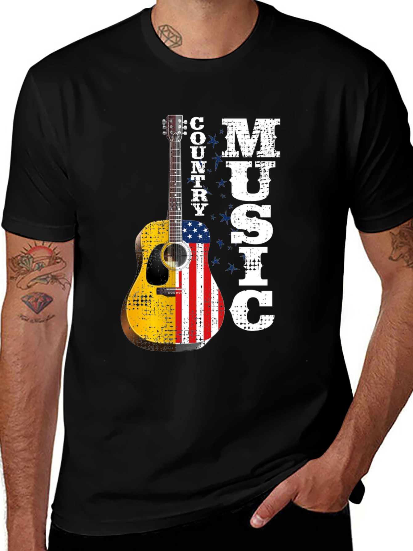 Variant 14 of Country Music Guitar T-Shirt