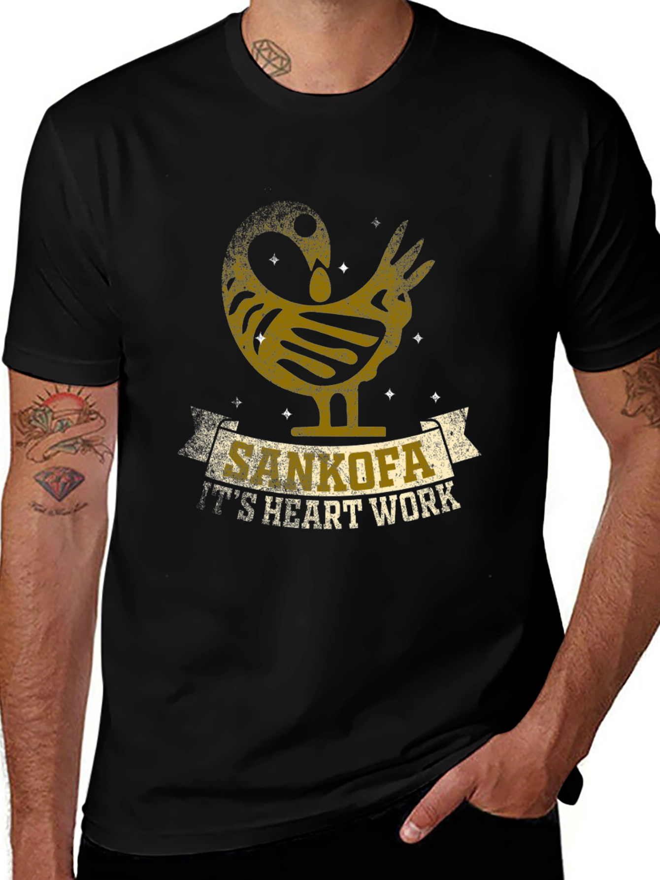 Sankofa T-Shirt - 'It's Heart Work' Graphic Tee