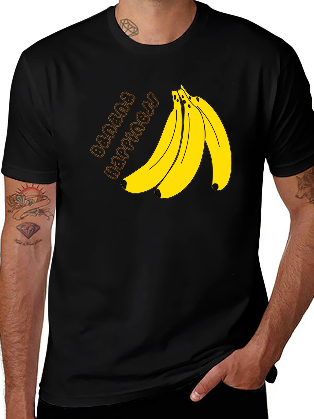 Variant 6 of Banana Happiness Black T-Shirt - Unisex