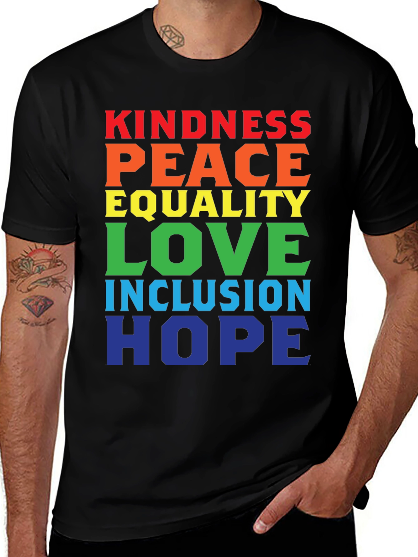 Variant 6 of Kindness Peace Equality Love Inclusion Hope T-Shirt