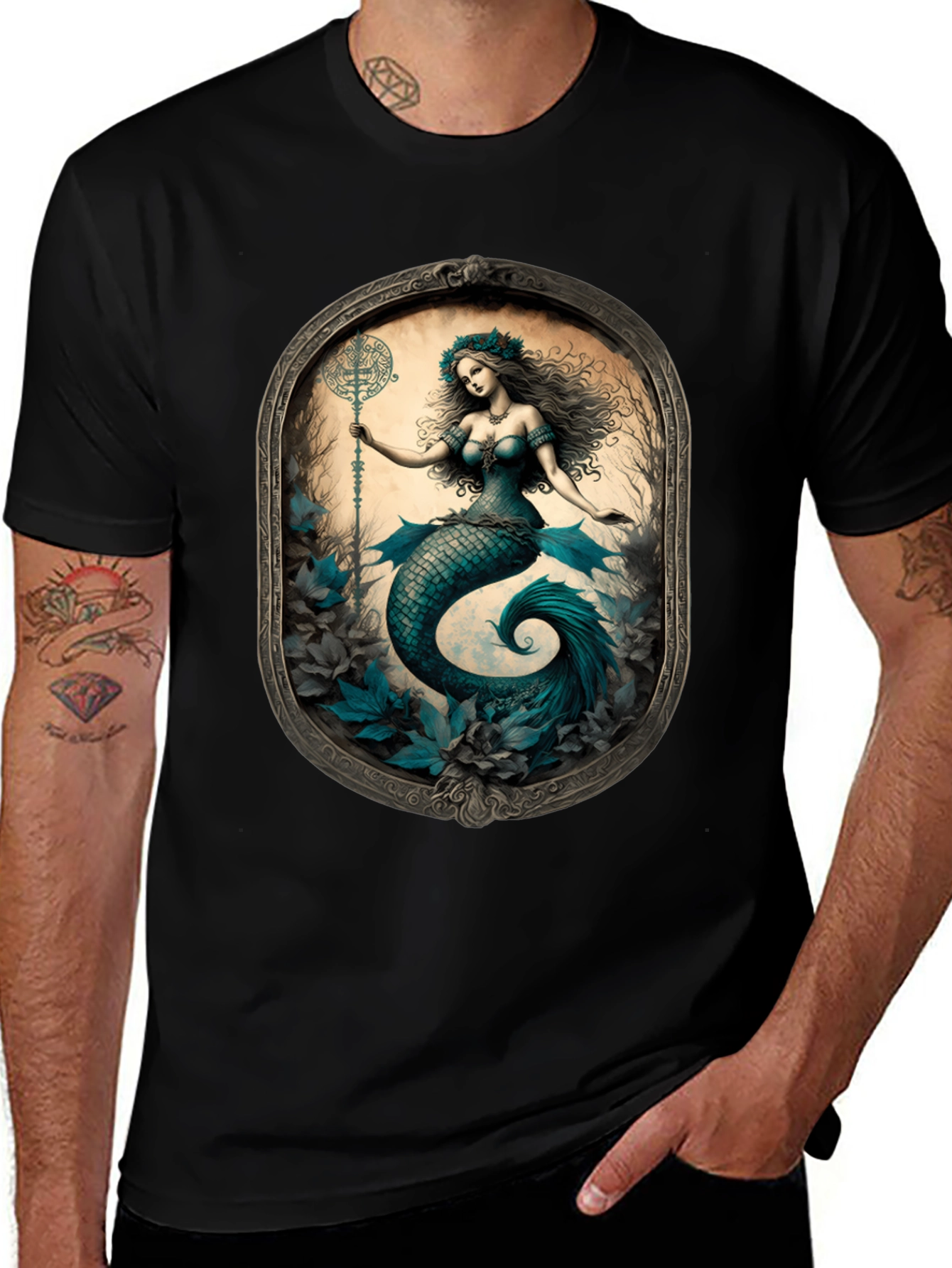 Variant 8 of Mystical Mermaid T-Shirt - Fantasy Art Tee
