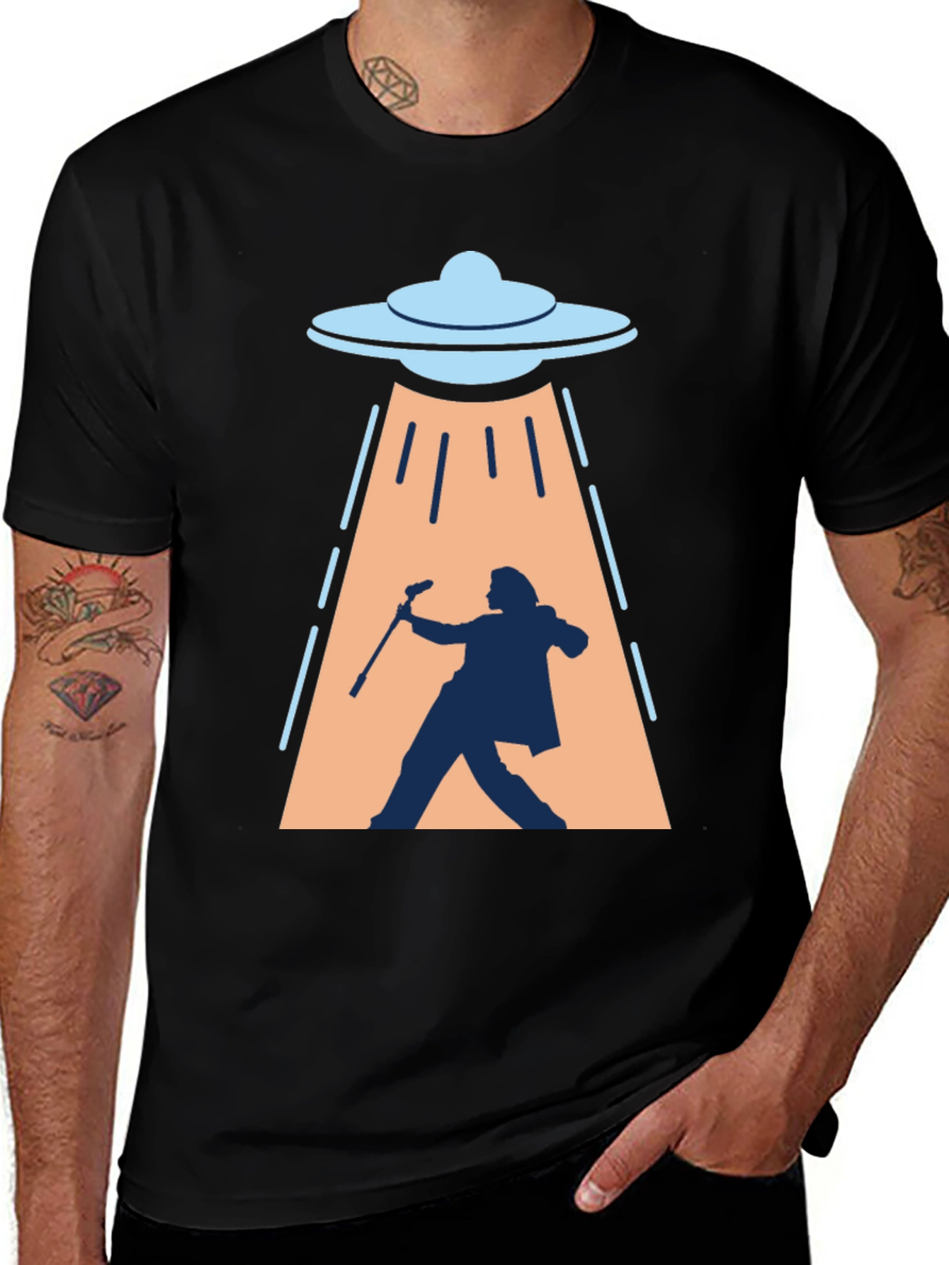 Variant 28 of Alien Abduction T-Shirt UFO Design