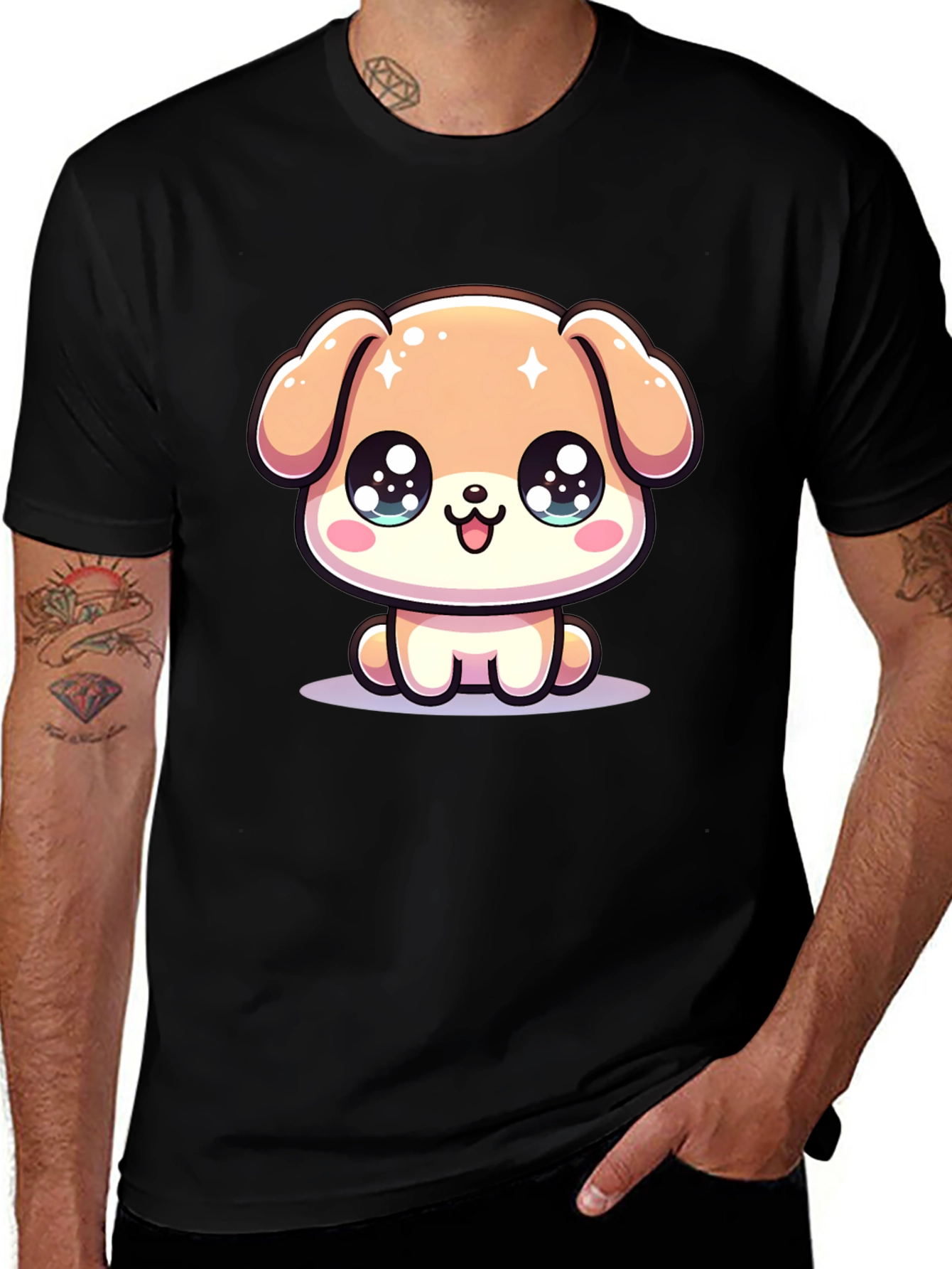 Variant 10 of Cute Cartoon Dog Graphic Tee