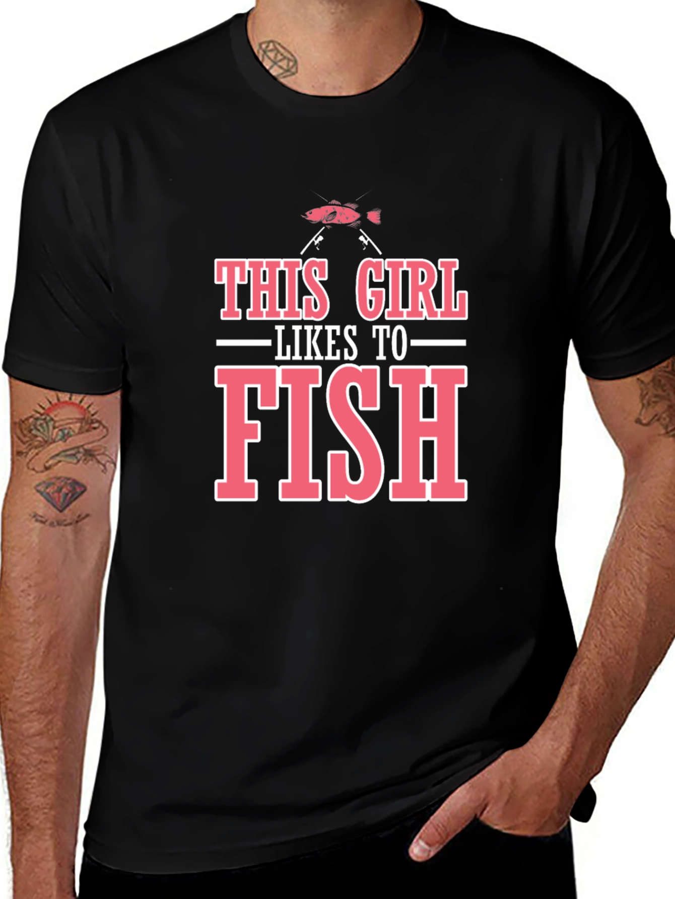 Variant 16 of This Girl Likes to Fish T-Shirt
