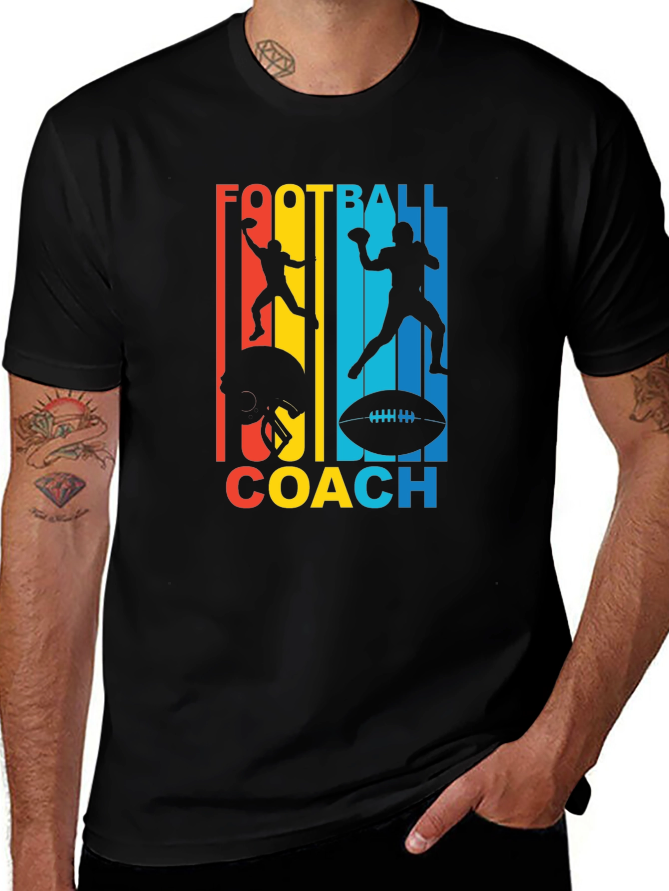 Variant 13 of Football Coach Graphic T-Shirt