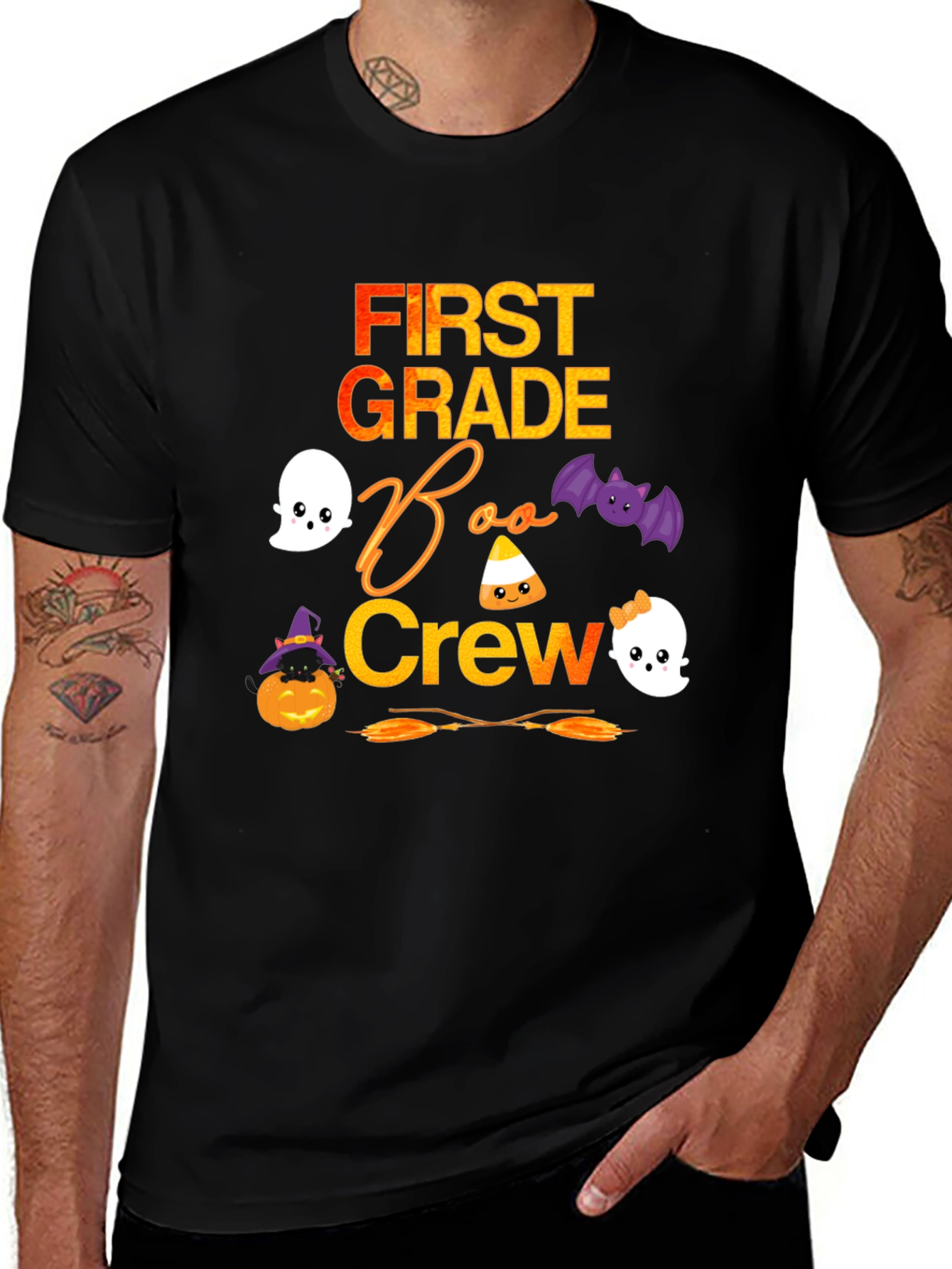 First Grade Boo Crew Halloween T-Shirt