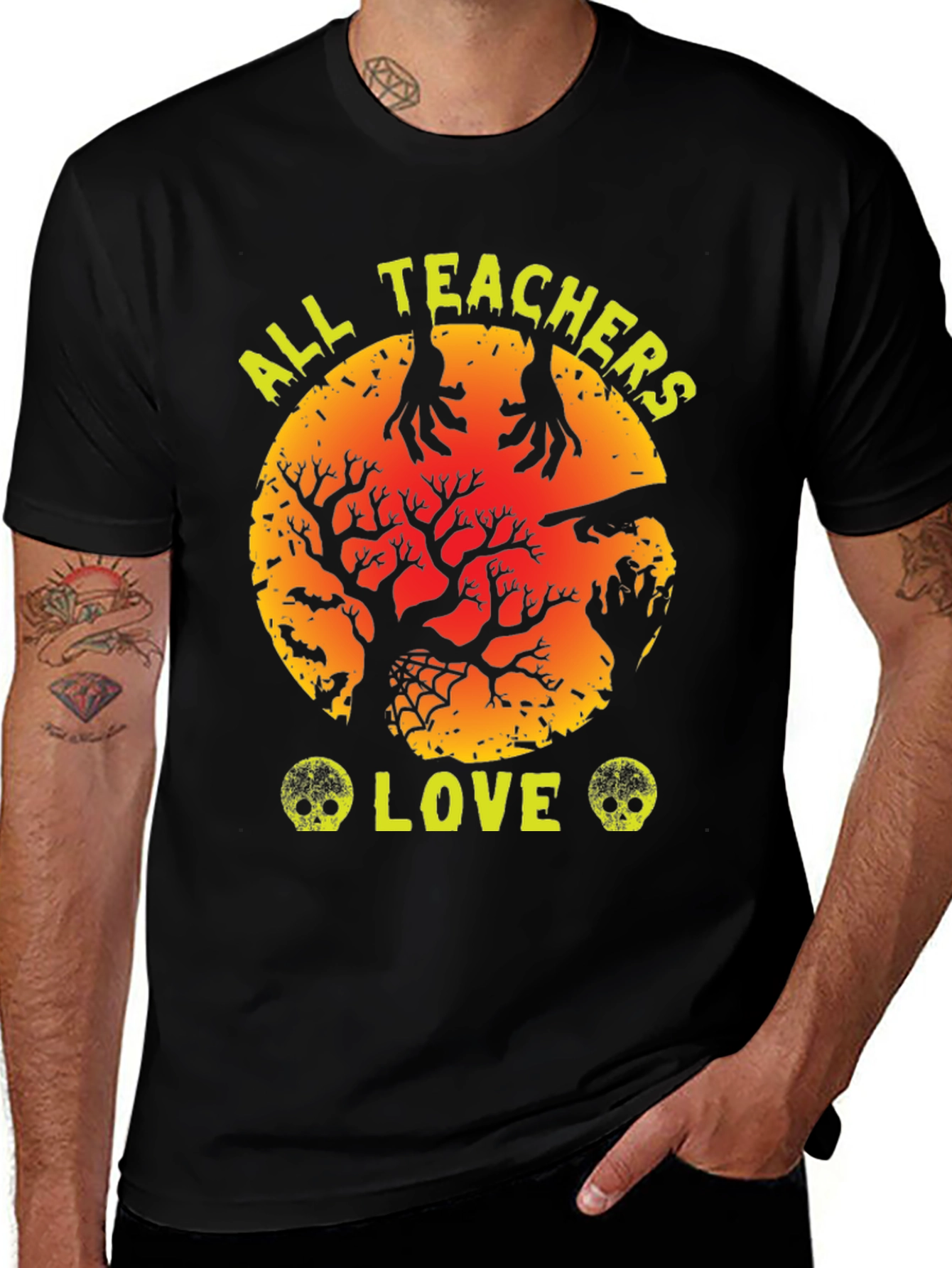 Halloween Teacher T-Shirt - All Teachers Love Spooky Season!