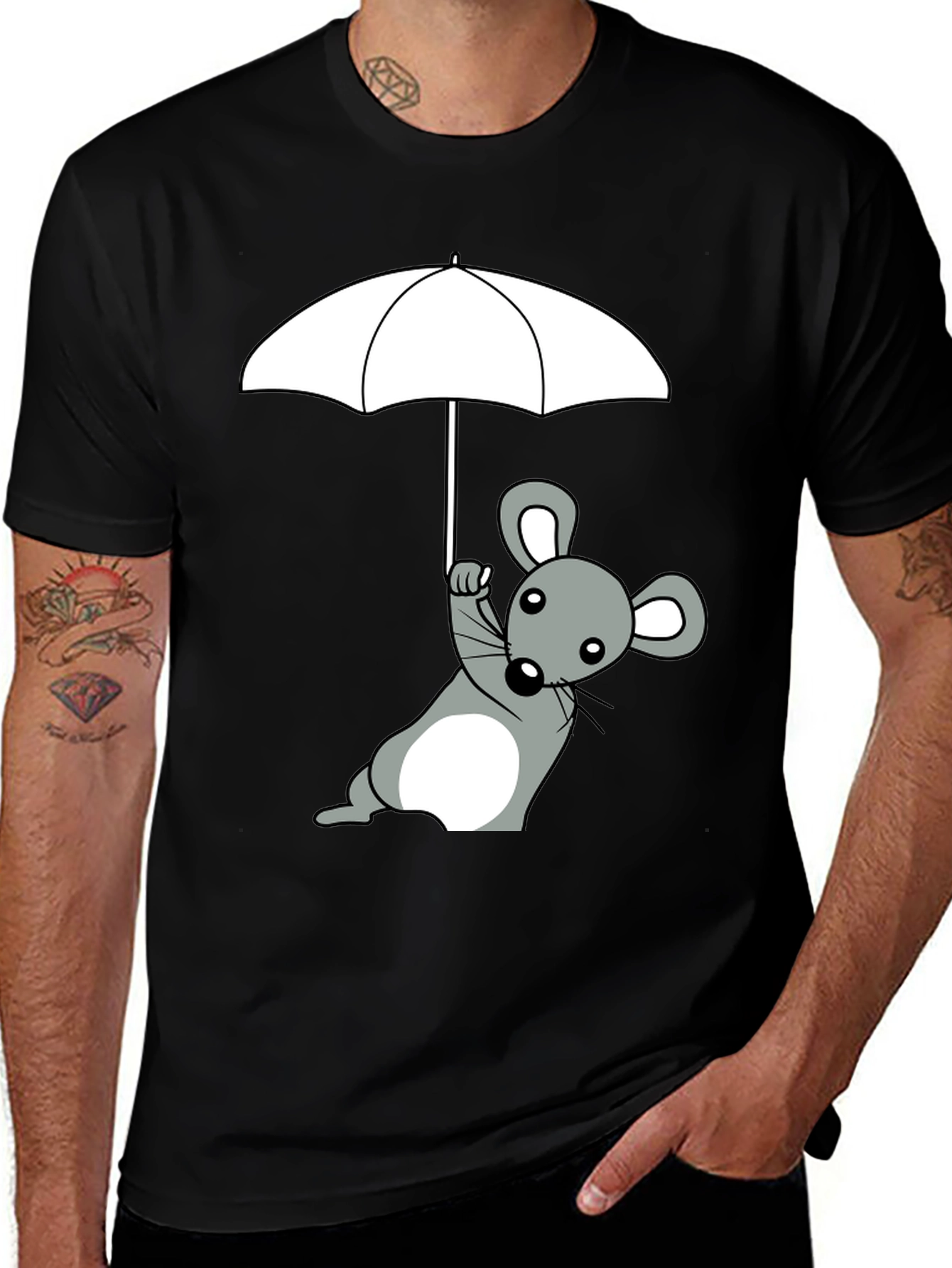 Mouse Umbrella Graphic T-Shirt