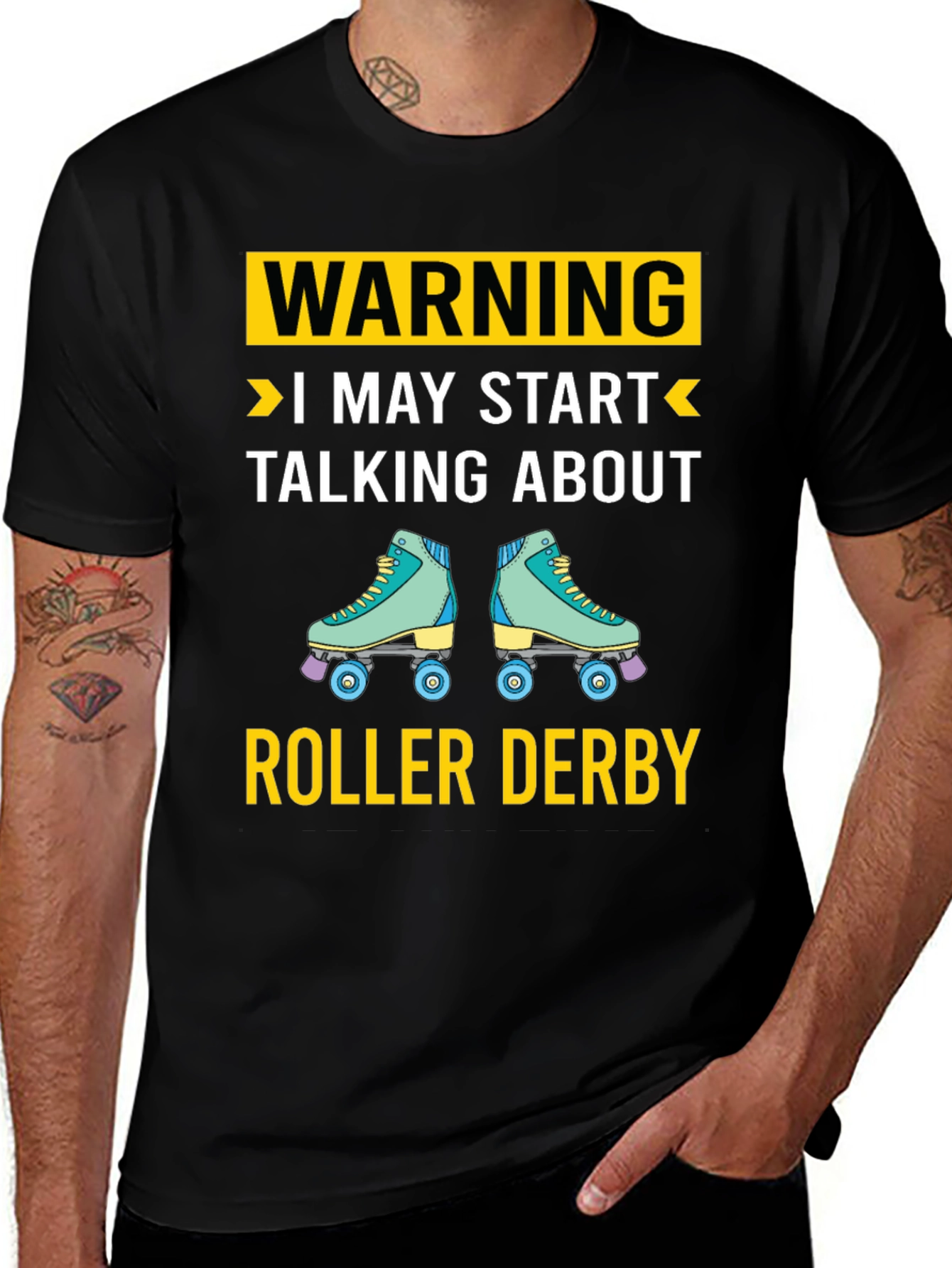 Variant 28 of Warning Roller Derby T-Shirt