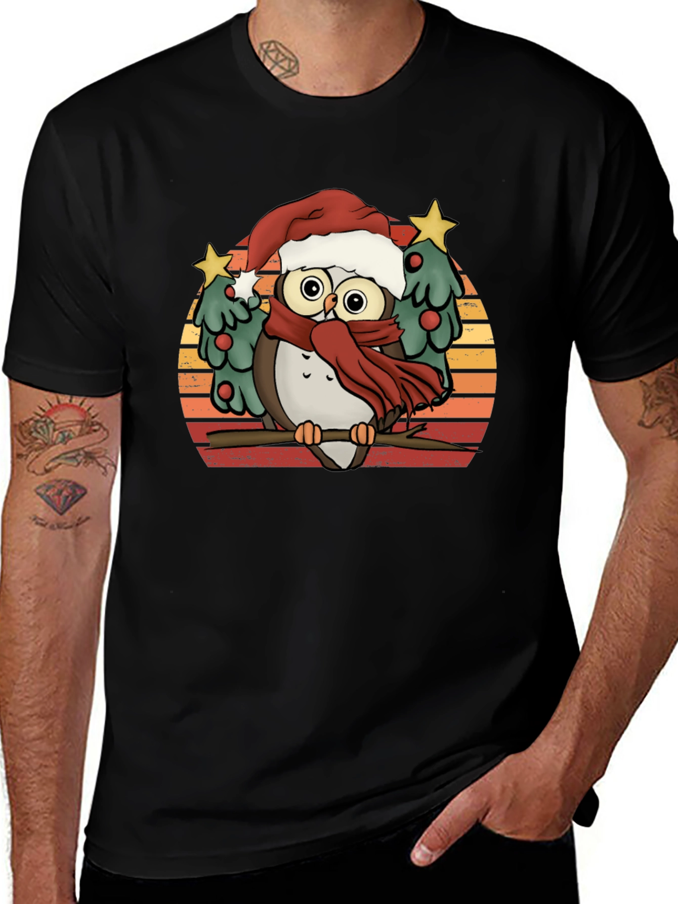 Variant 25 of Christmas Owl T-Shirt Holiday Season Tee