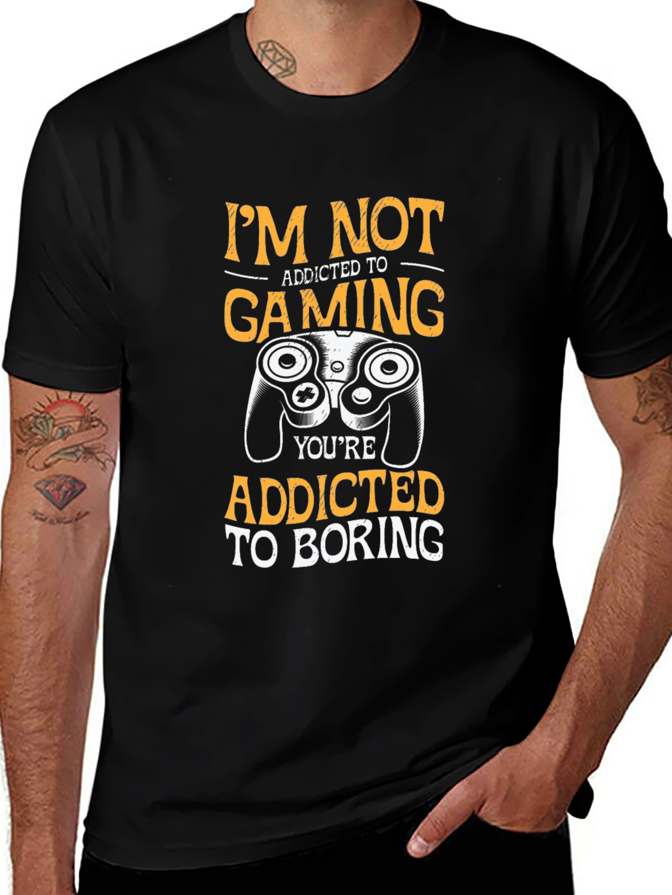 Variant 20 of I'm Not Addicted to Gaming Funny Graphic Tee