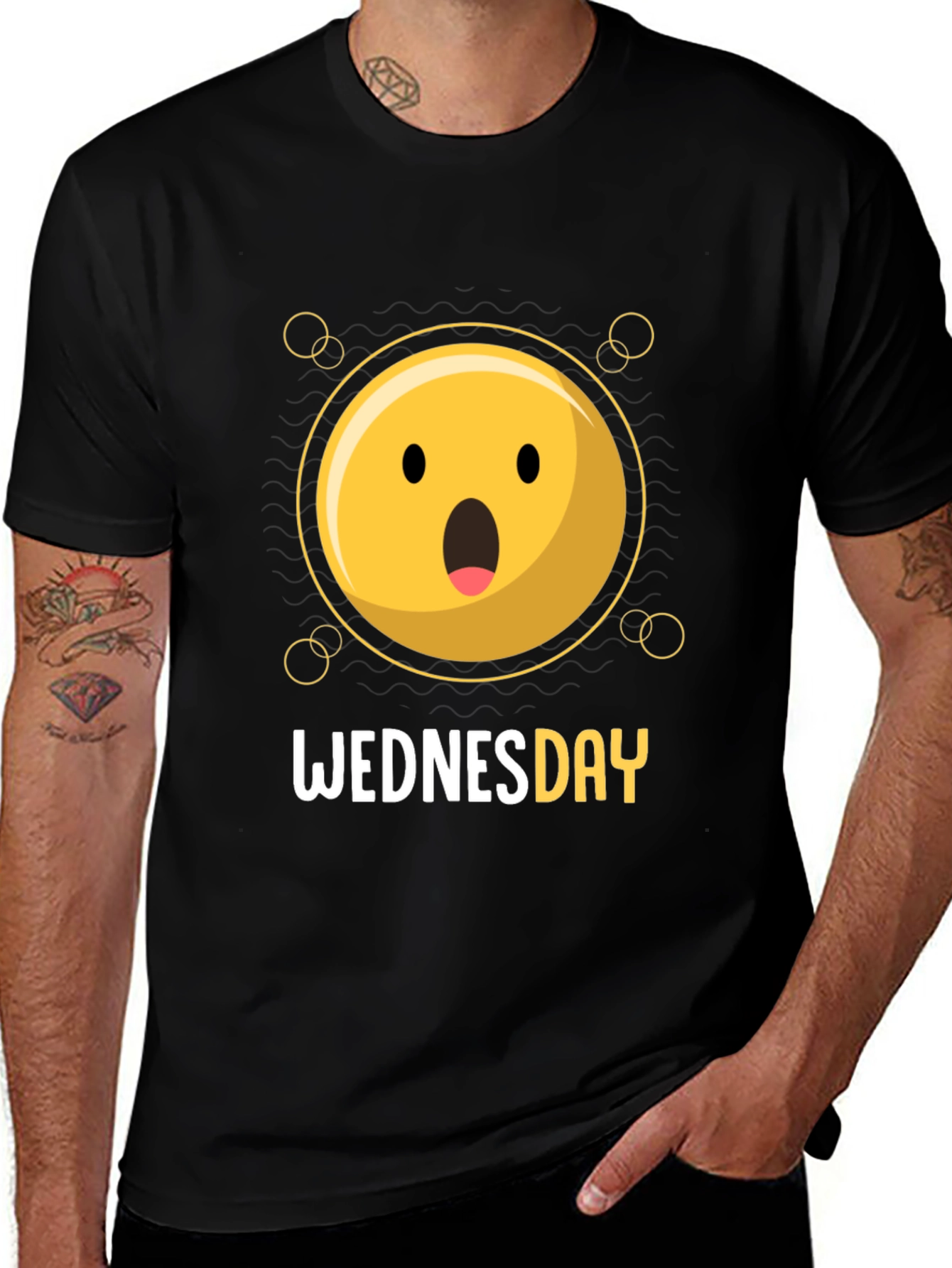 Wednesday Emoji T-Shirt - Black Graphic Tee