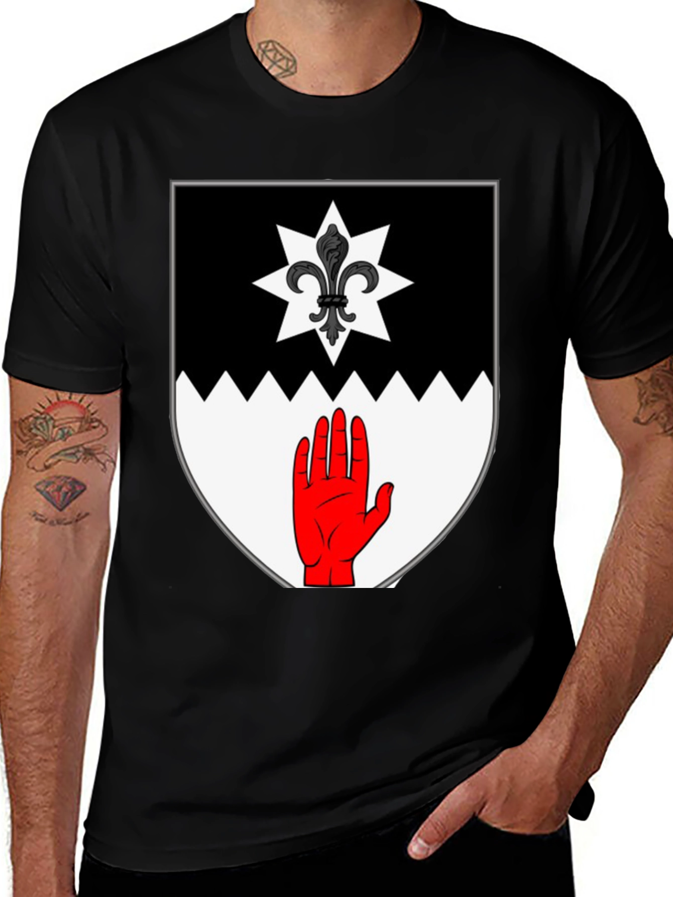 Ulster Coat of Arms T-Shirt - Red Hand of Ulster Graphic Tee