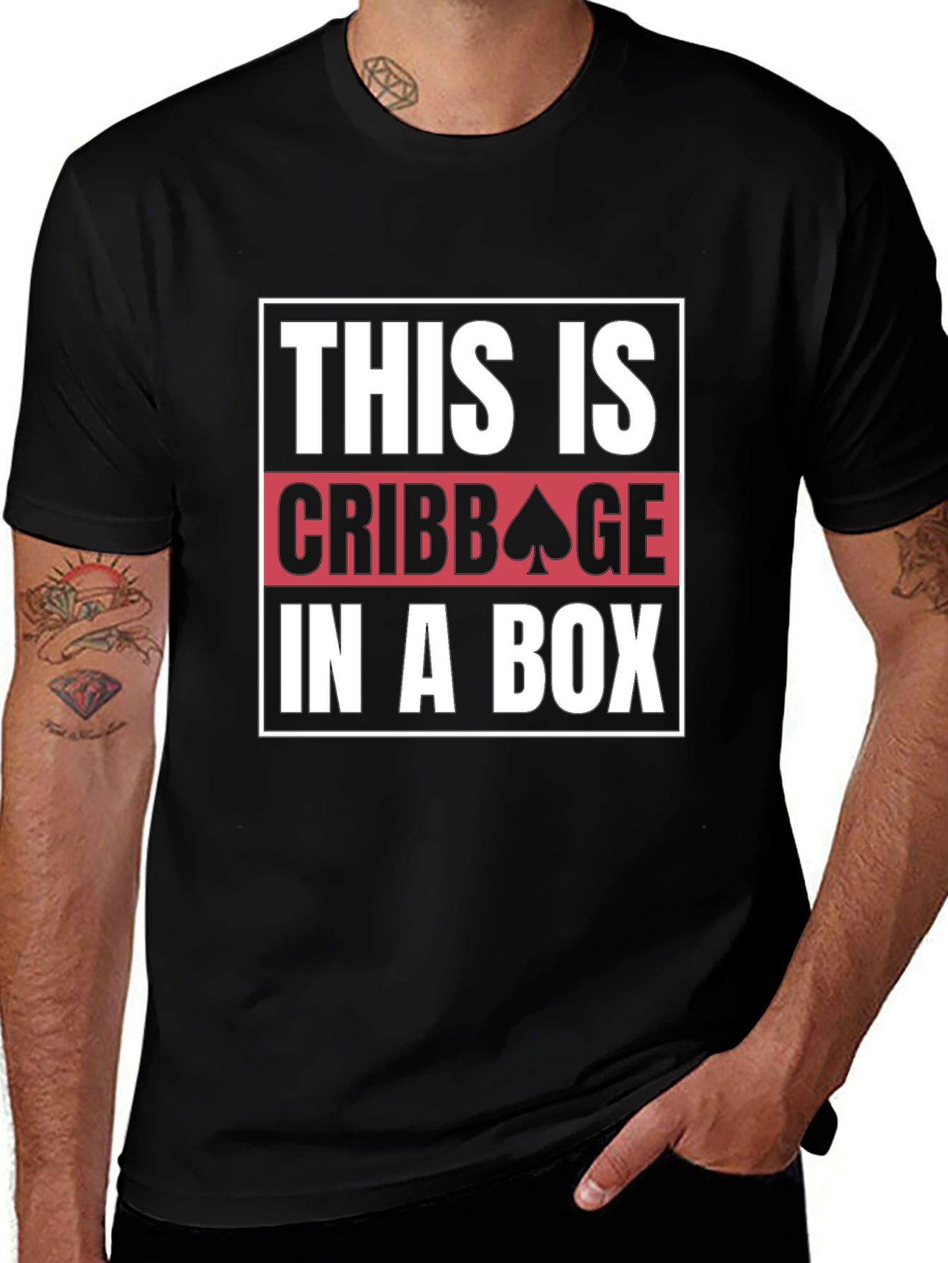 Variant 16 of Funny Cribbage T-Shirt - This is Cribbage in a Box
