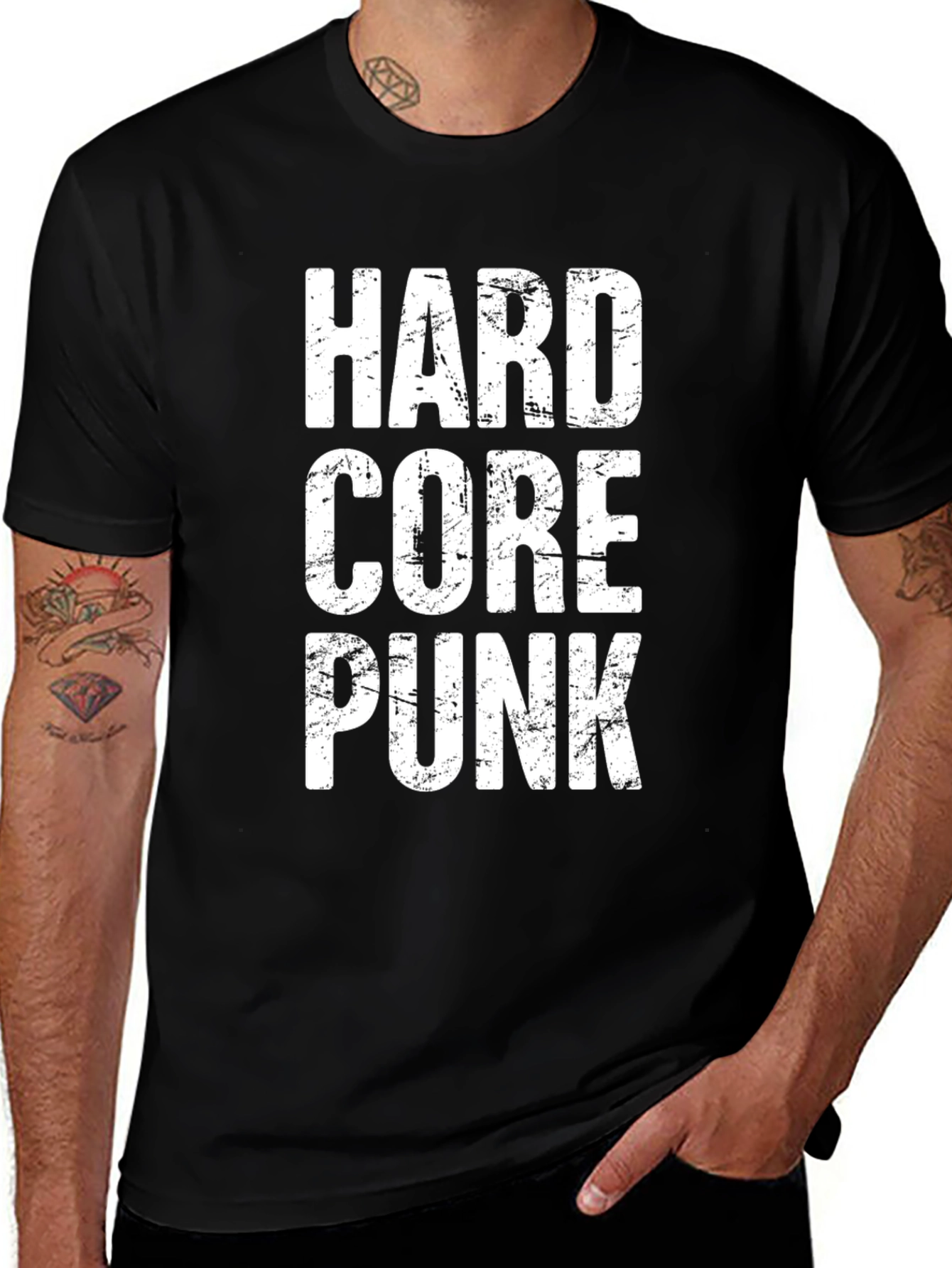 Variant 26 of Hardcore Punk Graphic Tee - Black Cotton T-Shirt