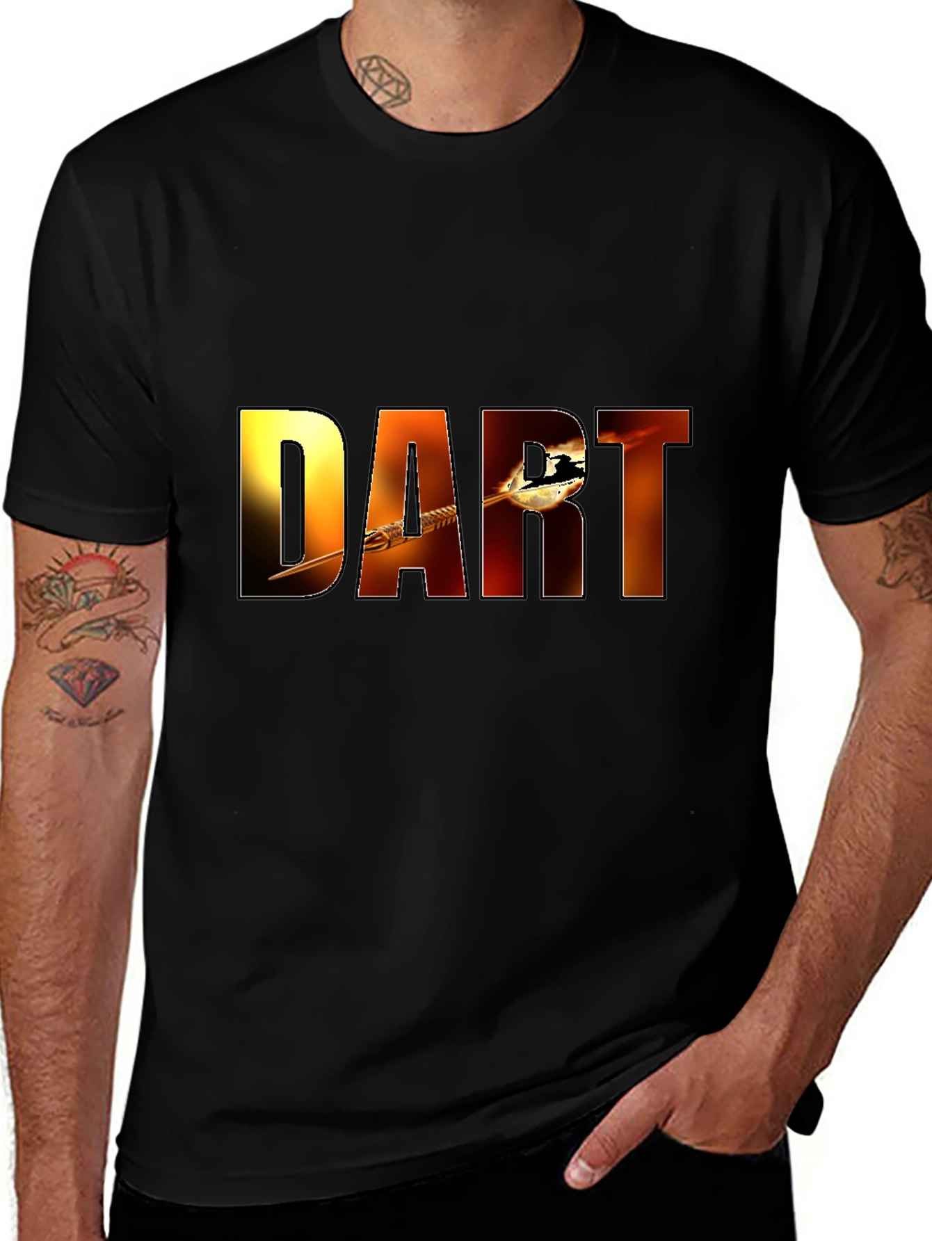 Variant 24 of DART Graphic Tee - Black Cotton Blend