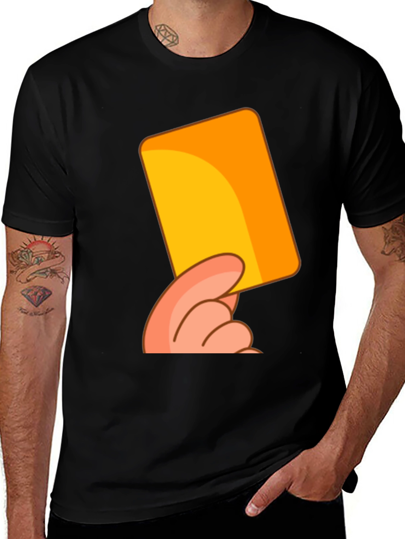 Variant 23 of Yellow Card T-Shirt - Novelty Sports Tee