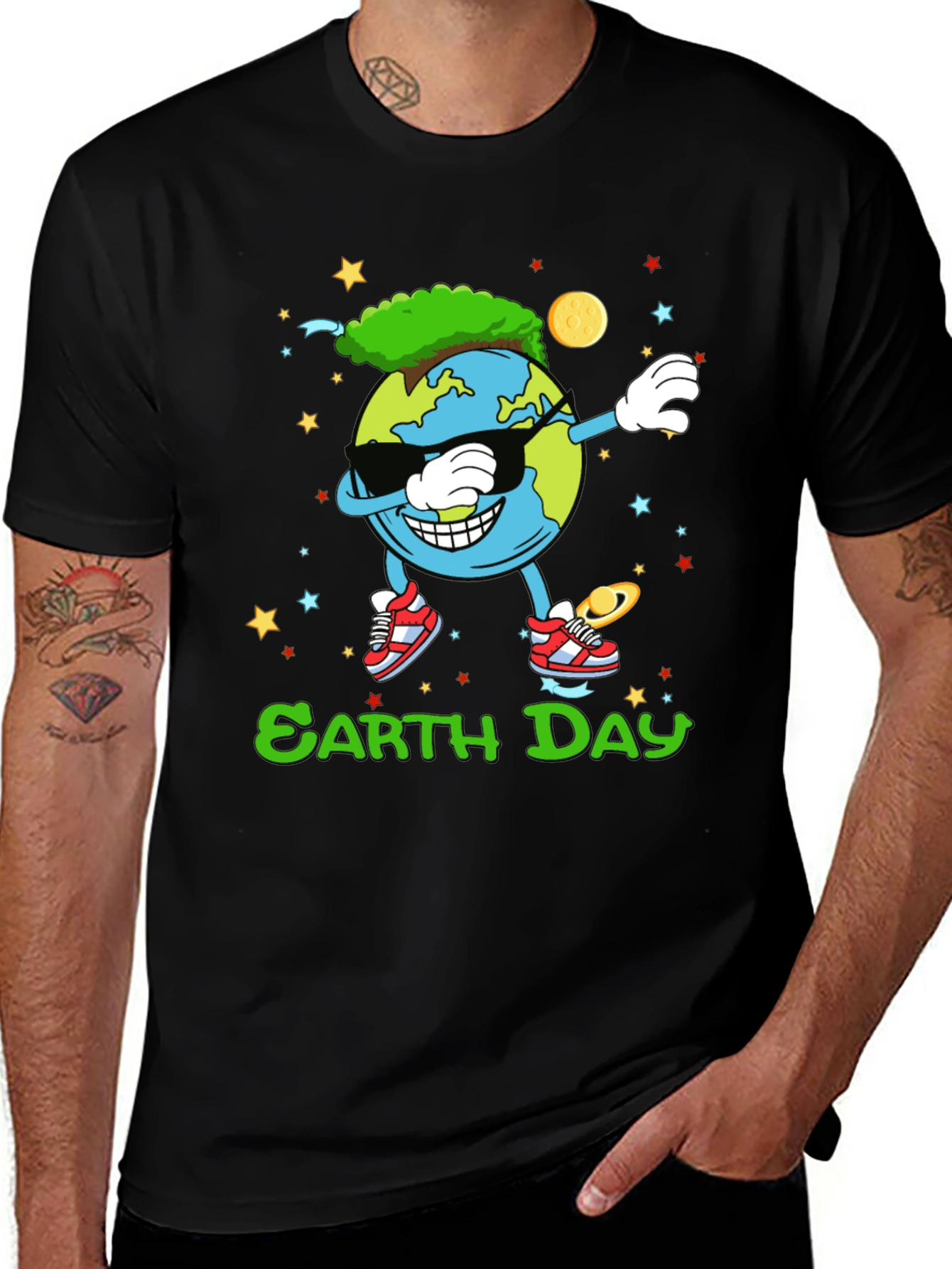 Variant 13 of Earth Day Dabbing Globe Graphic T-Shirt
