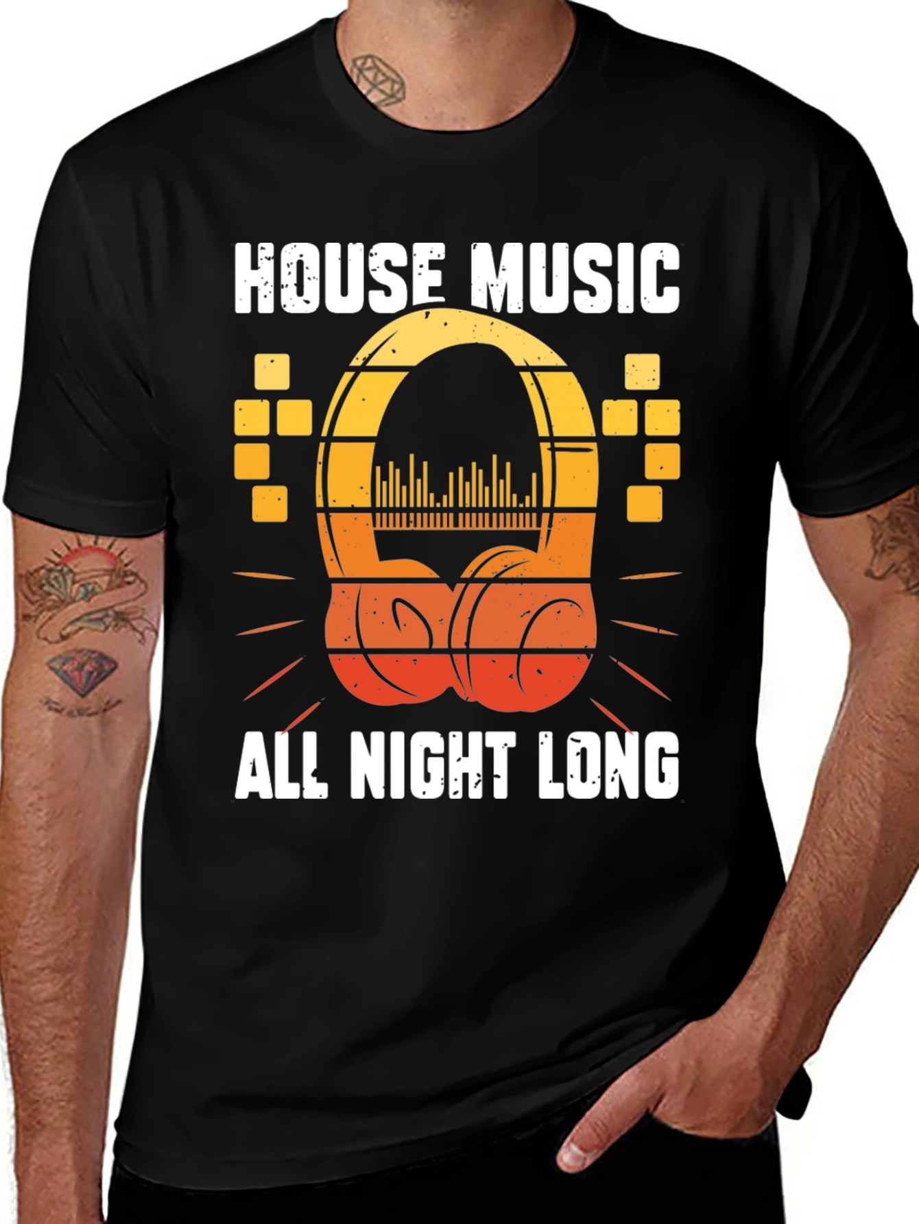 Black House Music All Night Long T-Shirt main image