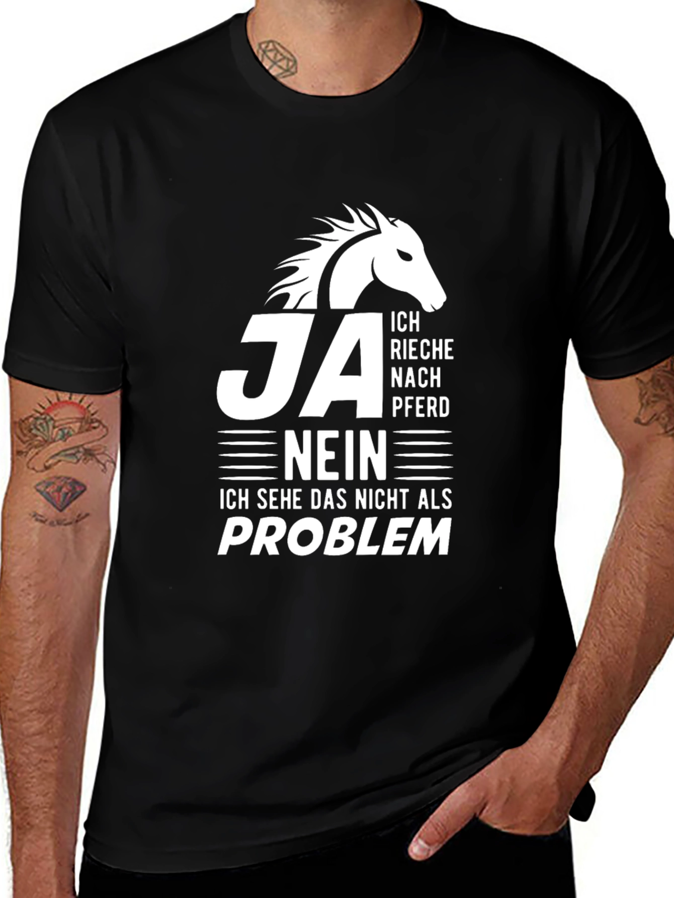 Black Ich Rieche Nach Pferd T-Shirt - Horse Lover Tee main image