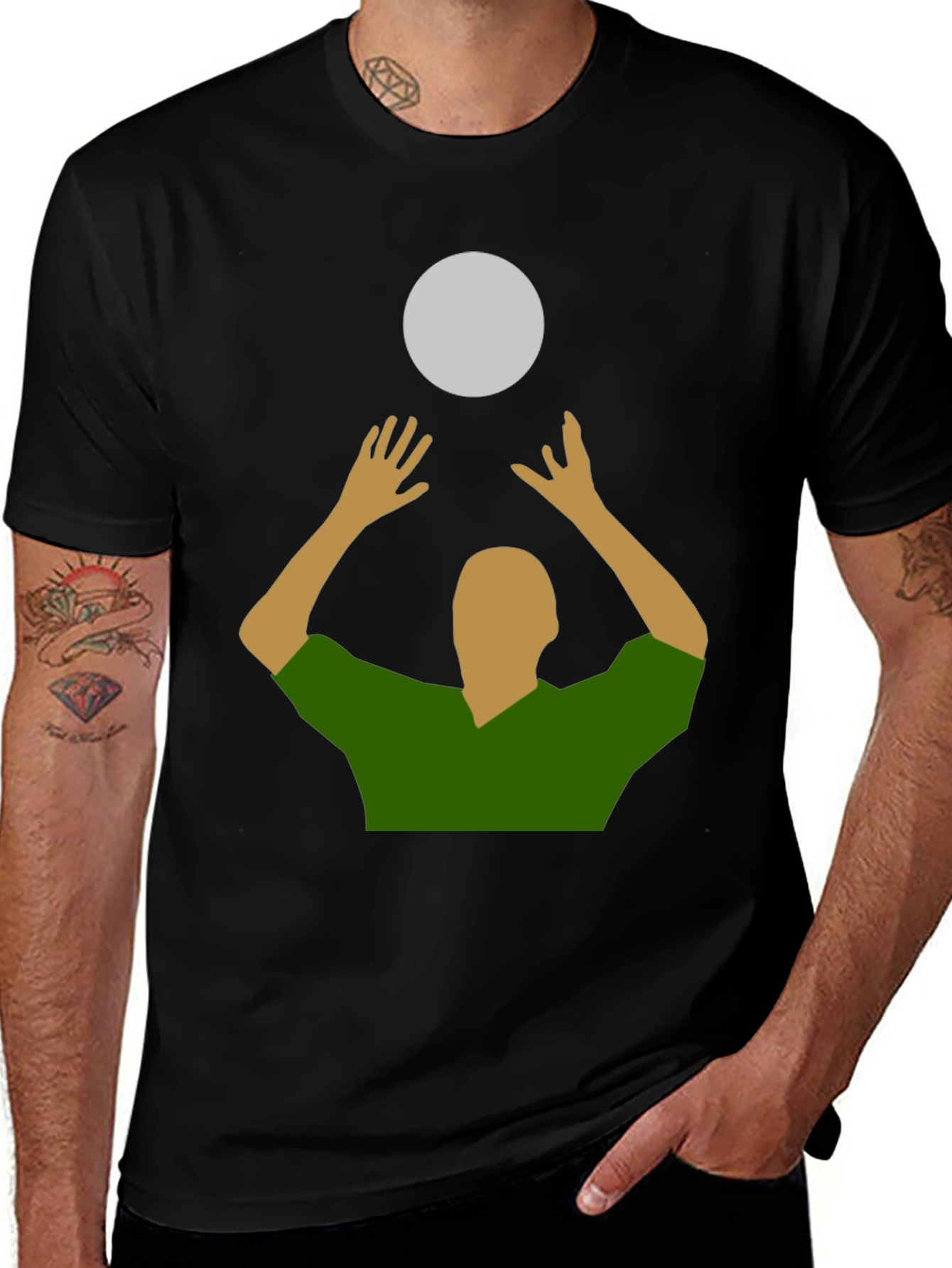 Variant 3 of Volleyball Player Graphic T-Shirt